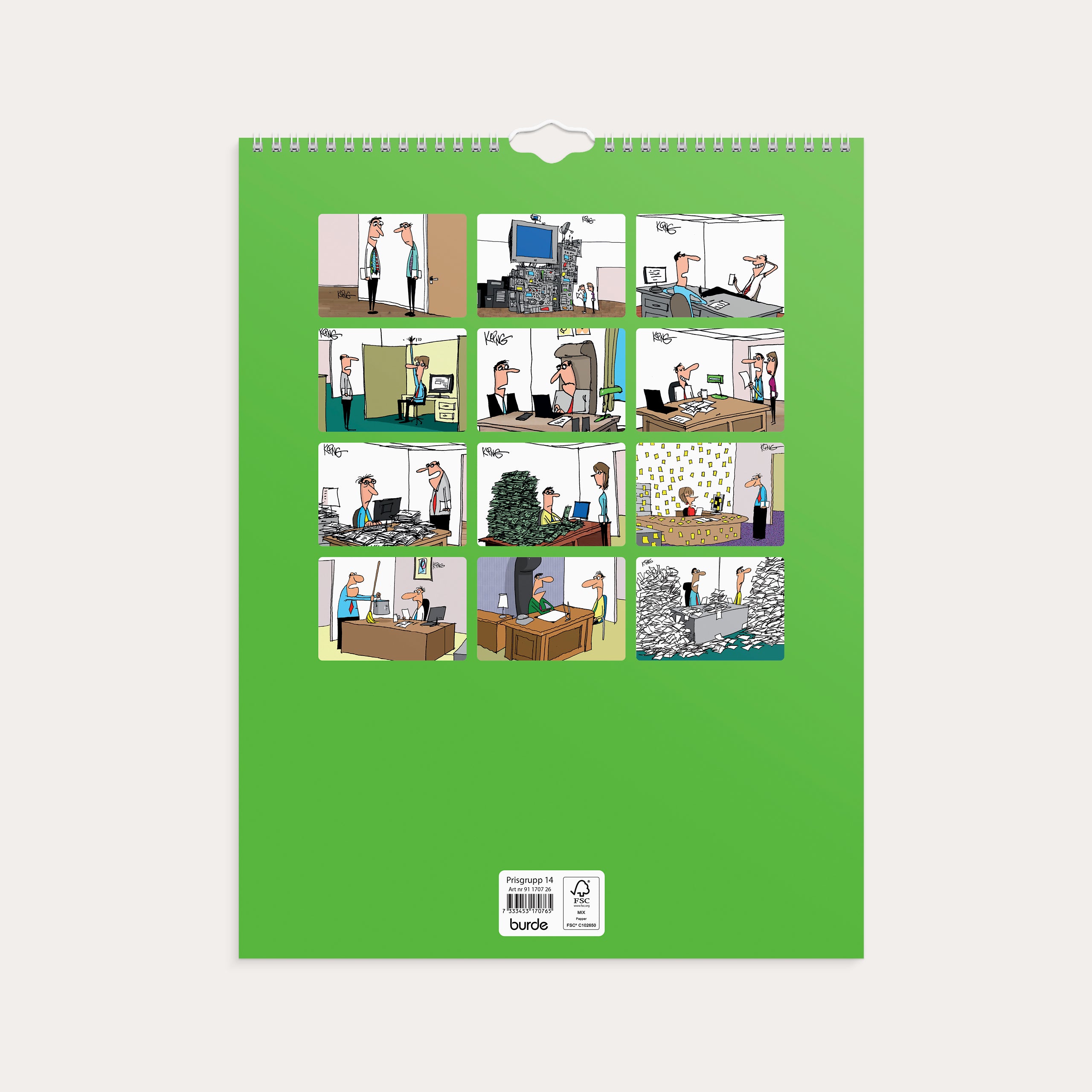 Väggkalender 2026 Kontorshumor