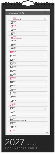 Lilla Väggkalender 2027 Elegant