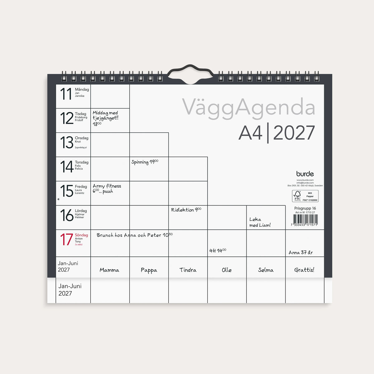 Väggagenda 2027 A4