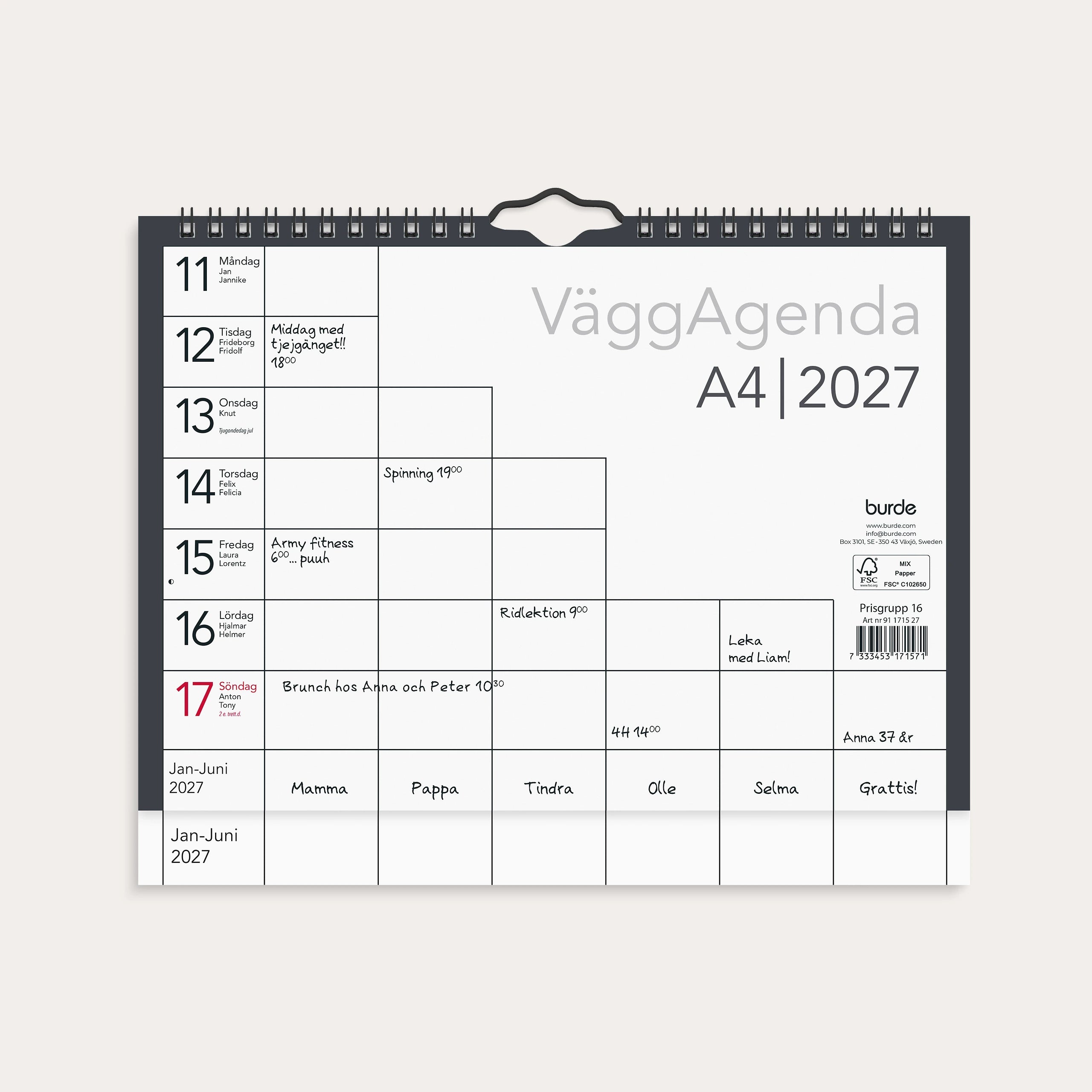Väggagenda 2027 A4