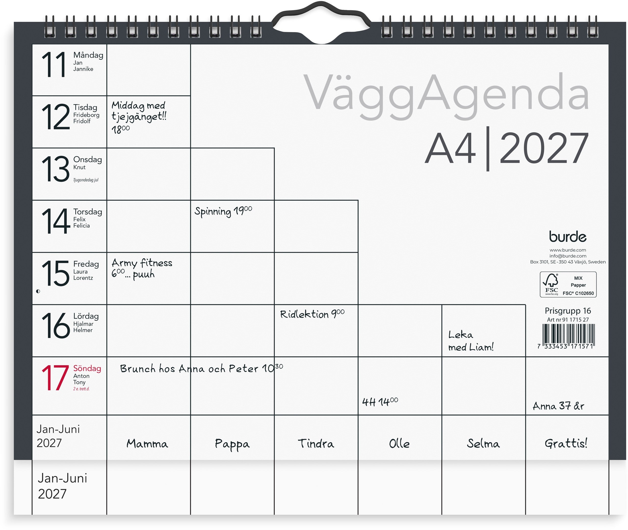 Väggagenda 2027 A4
