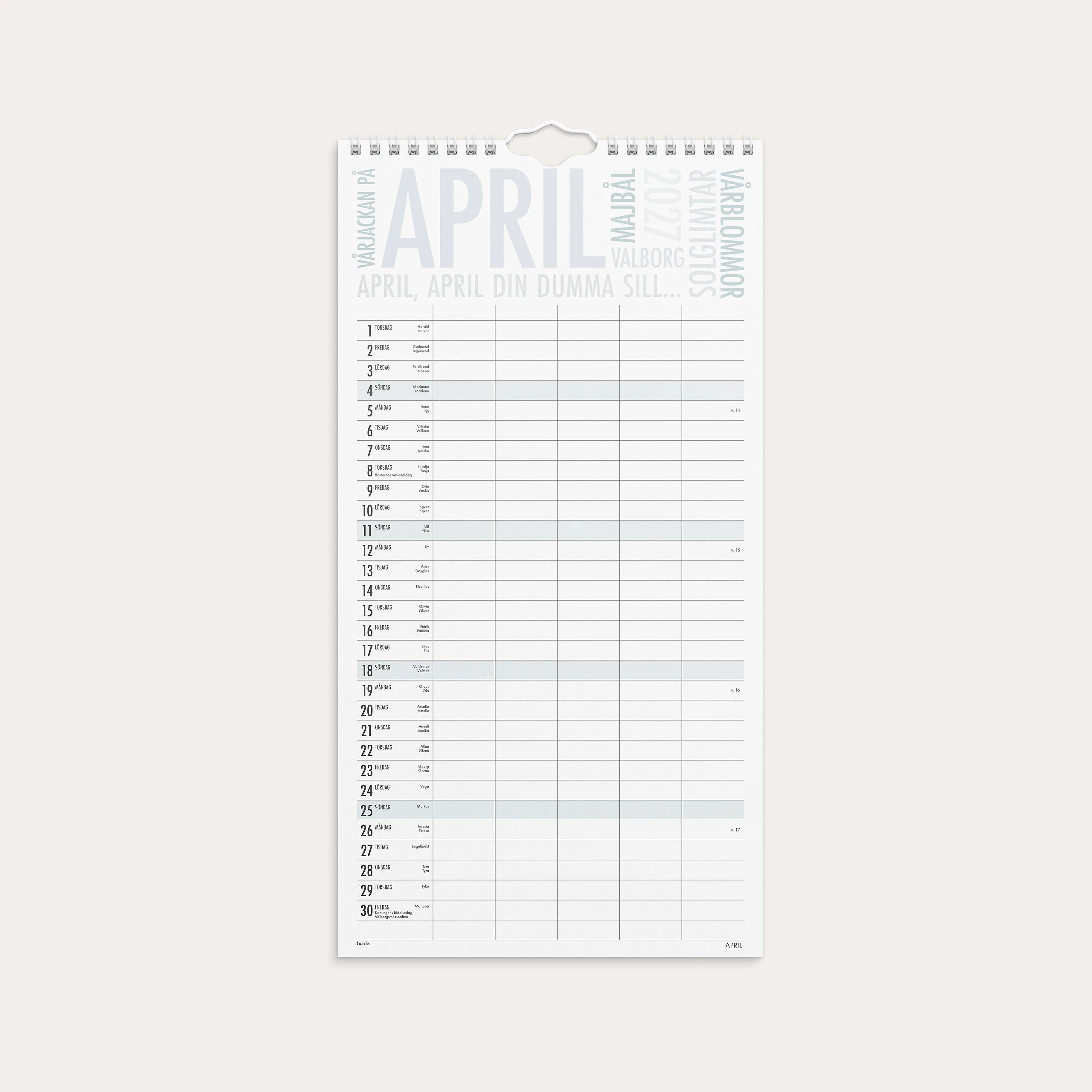 Familjekalender 2027 TrendArt