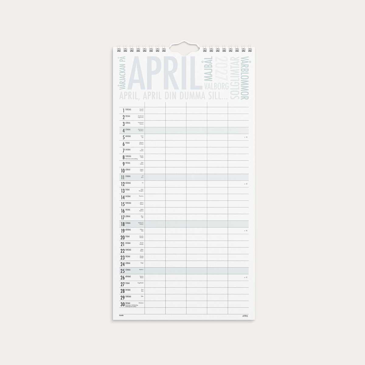 Familjekalender 2027 TrendArt