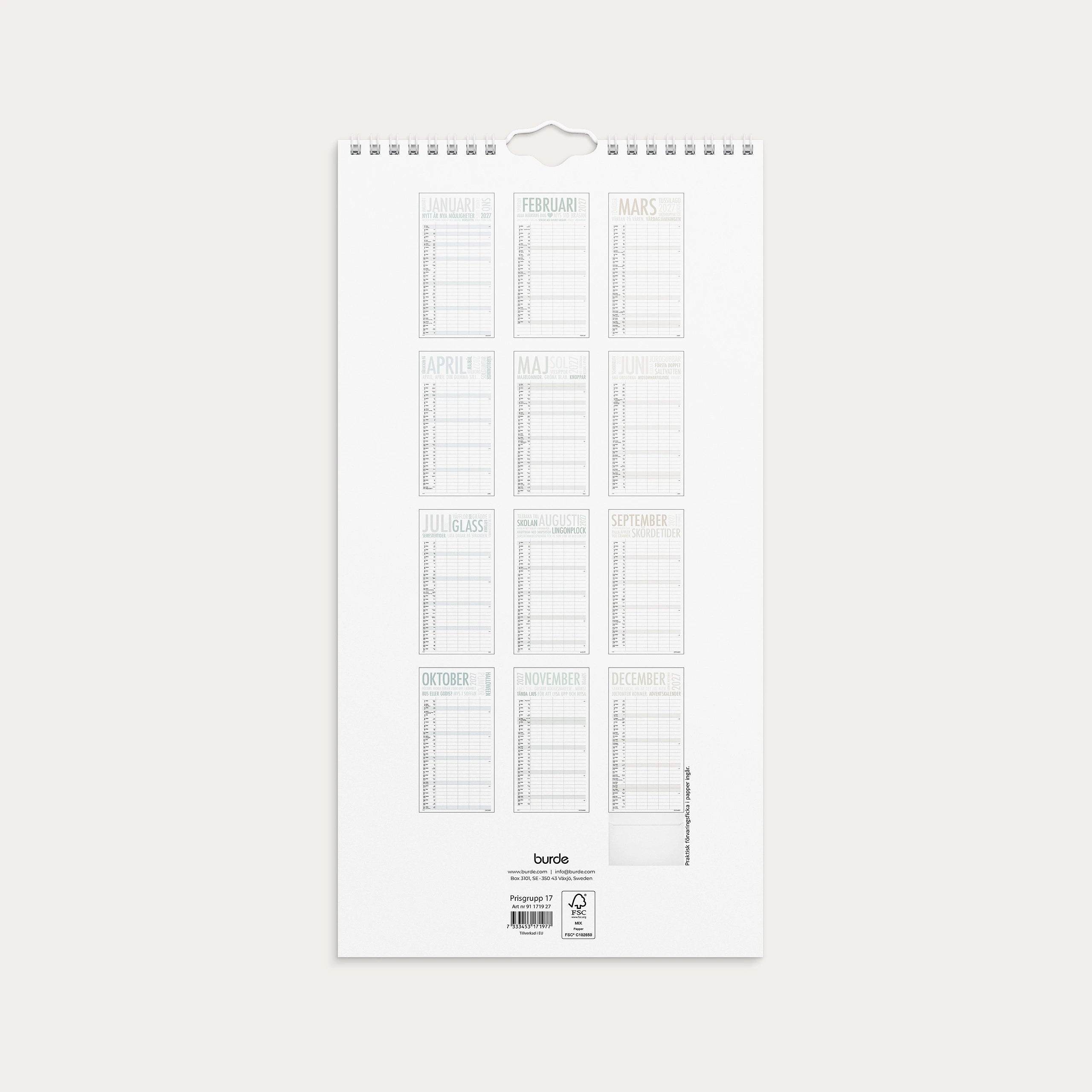 Familjekalender 2027 TrendArt