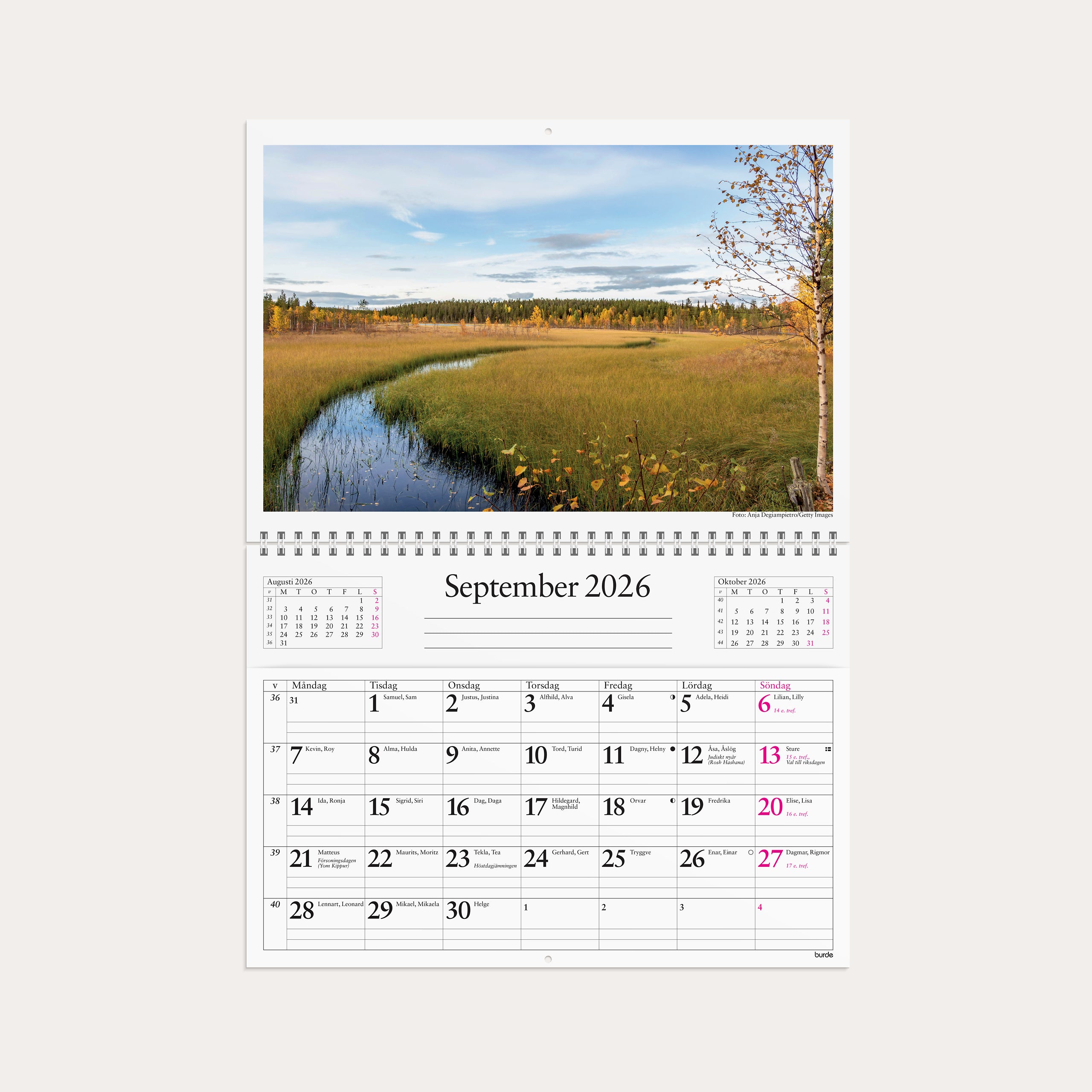 Väggkalender 2026 Väggficka