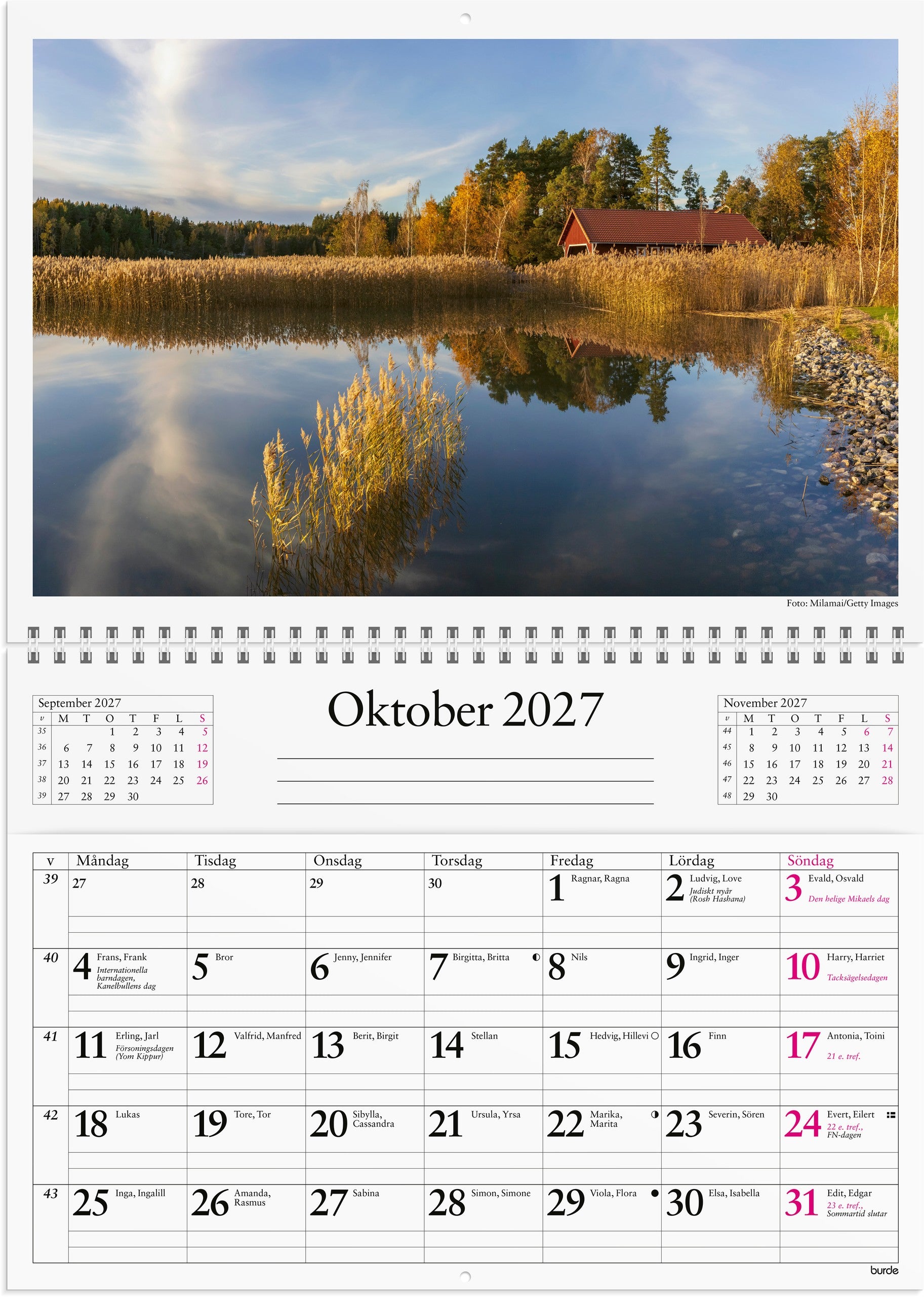 Väggkalender 2027 Väggficka