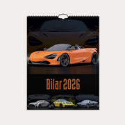 Väggkalender 2026 Bilar