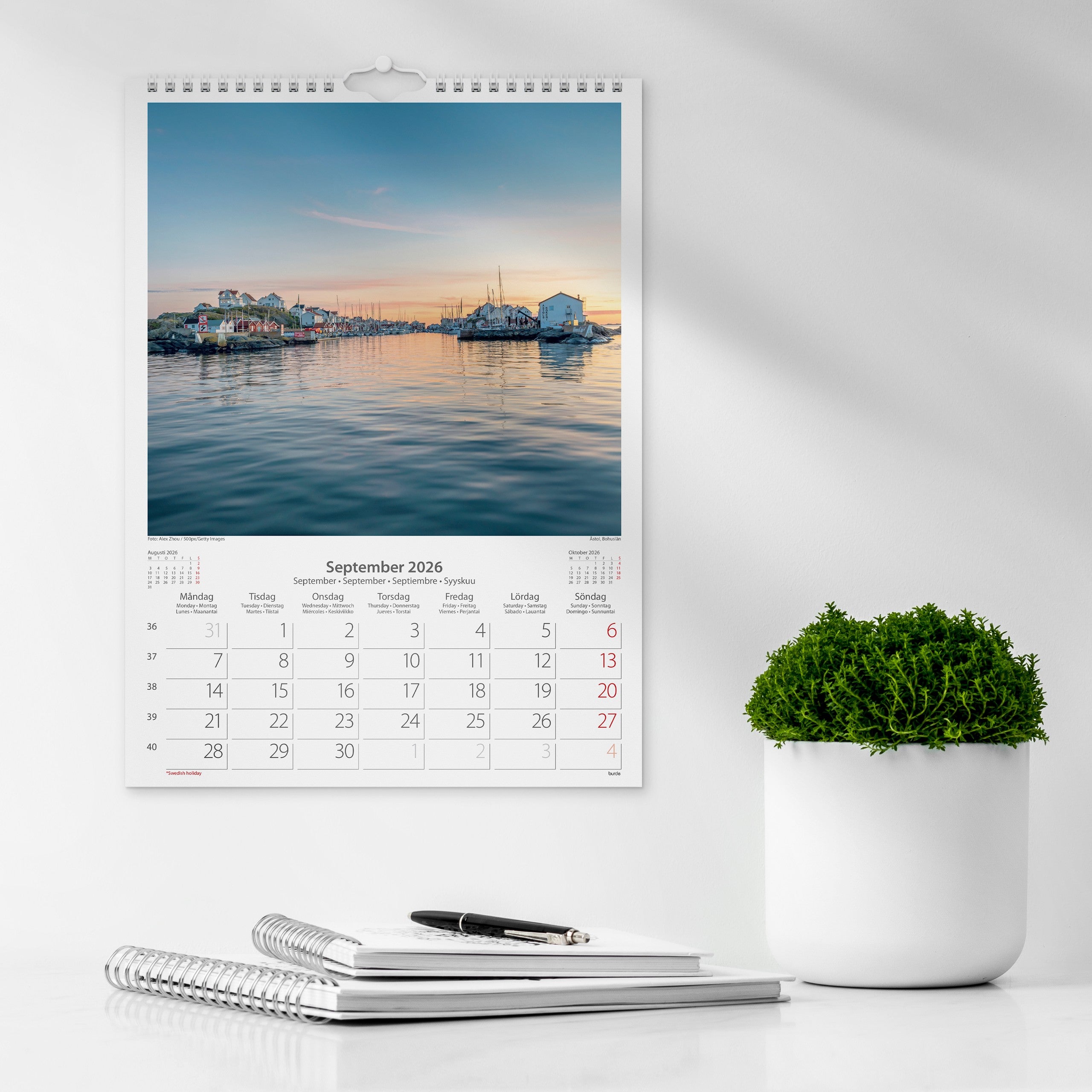 Väggkalender 2026 Beautiful Sweden