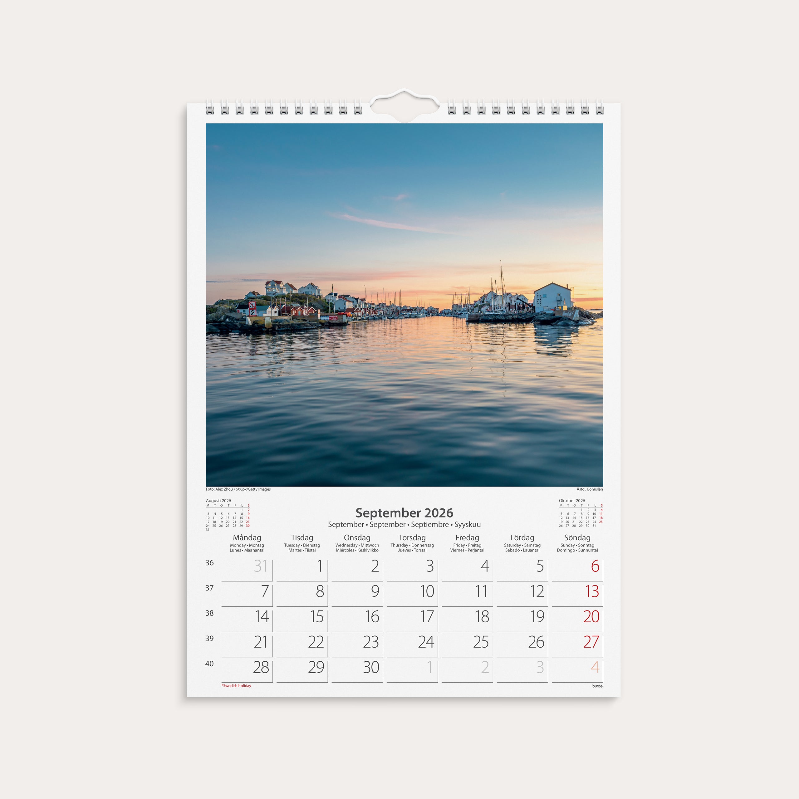 Väggkalender 2026 Beautiful Sweden