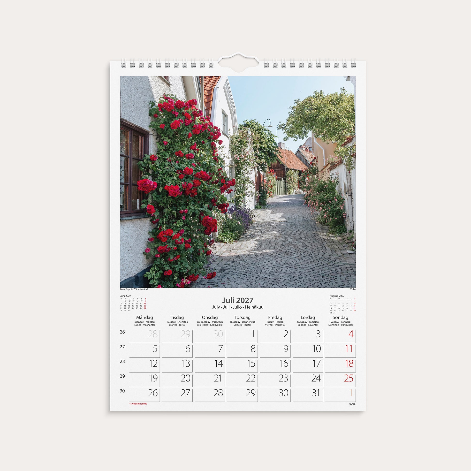 Väggkalender 2027 Beautiful Sweden – detail view