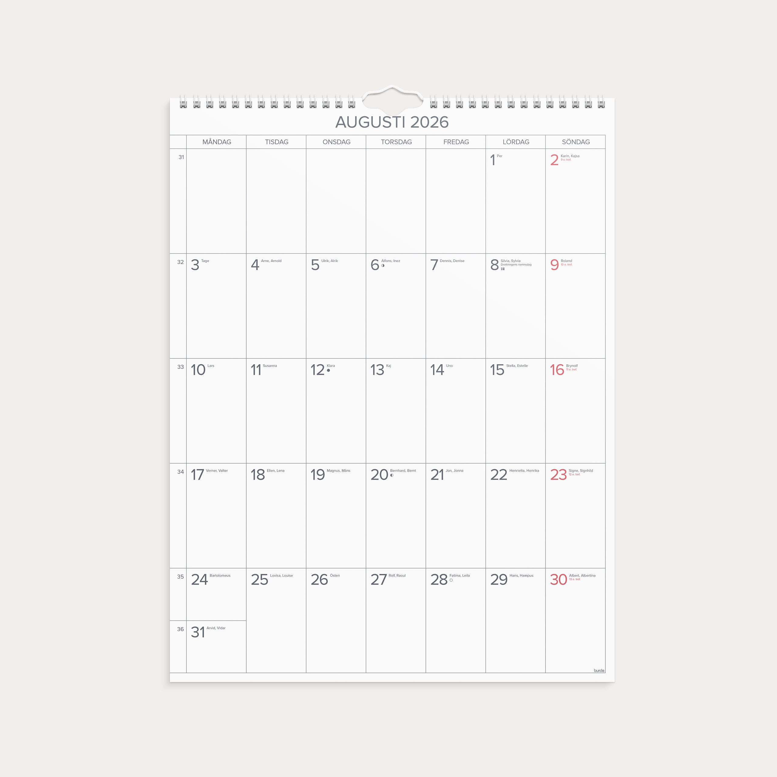 Stora Månadskalendern 2026