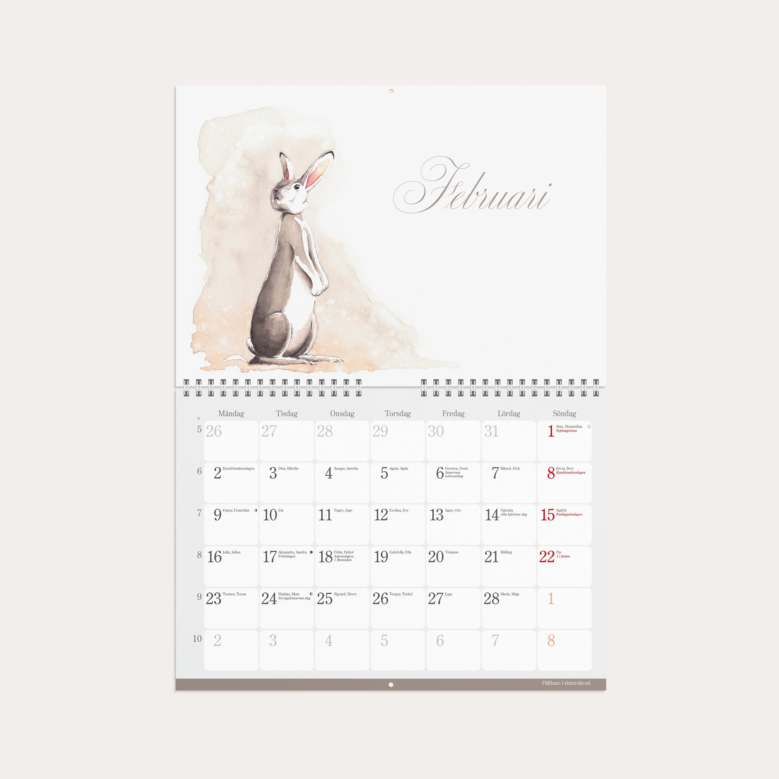 Väggkalender 2026 Naturalmanacka