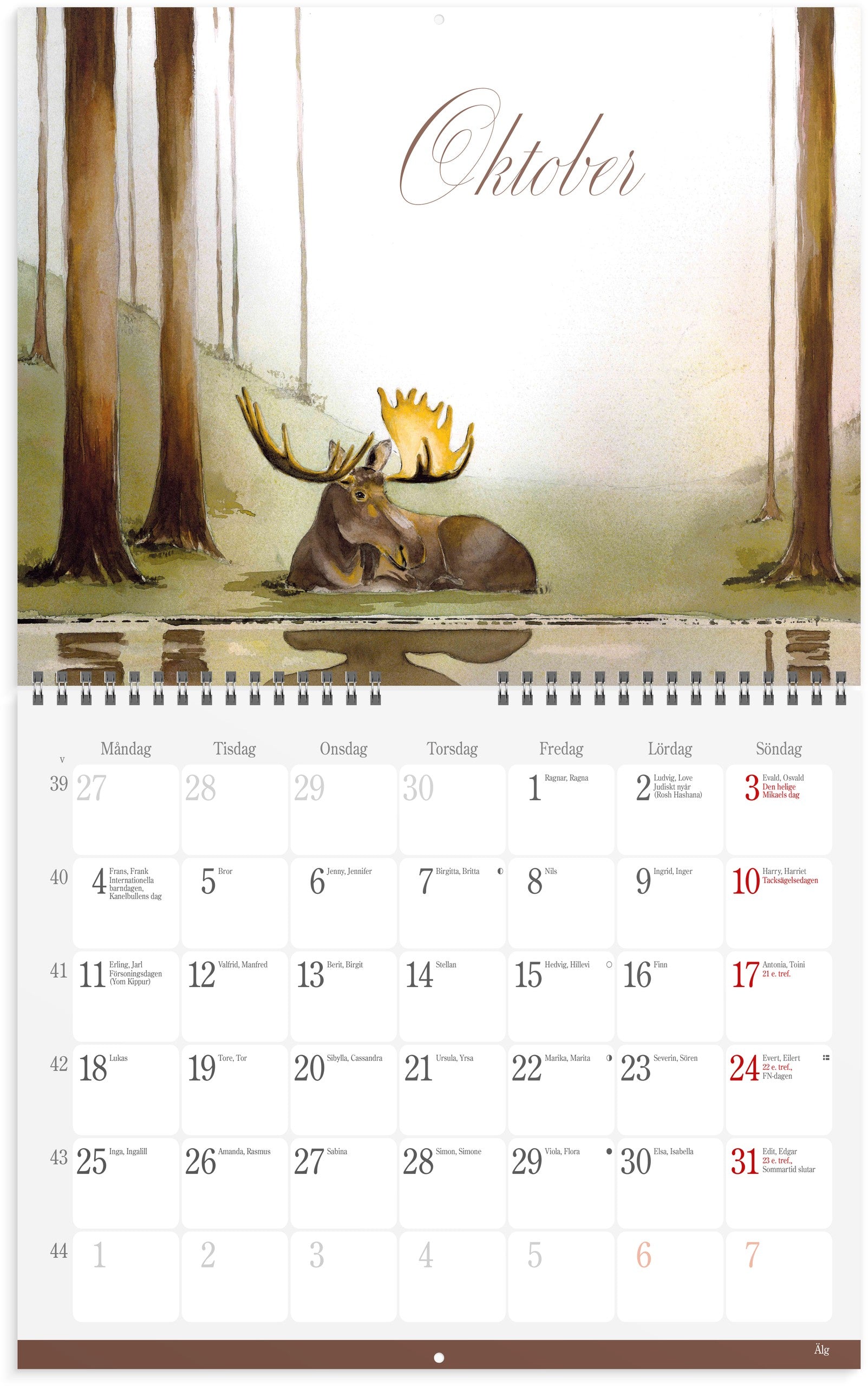 Väggkalender 2027 Naturalmanacka