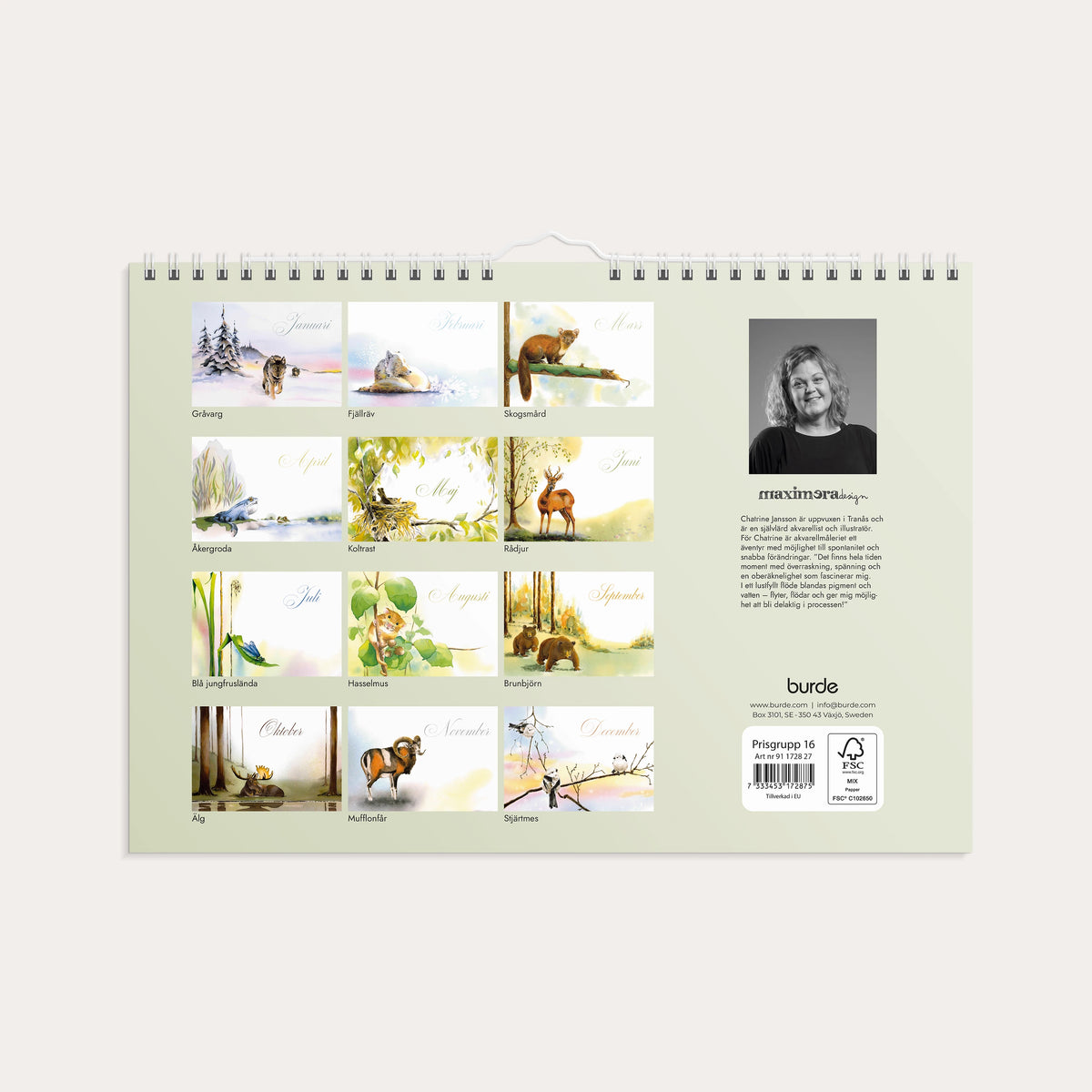 Väggkalender 2027 Naturalmanacka