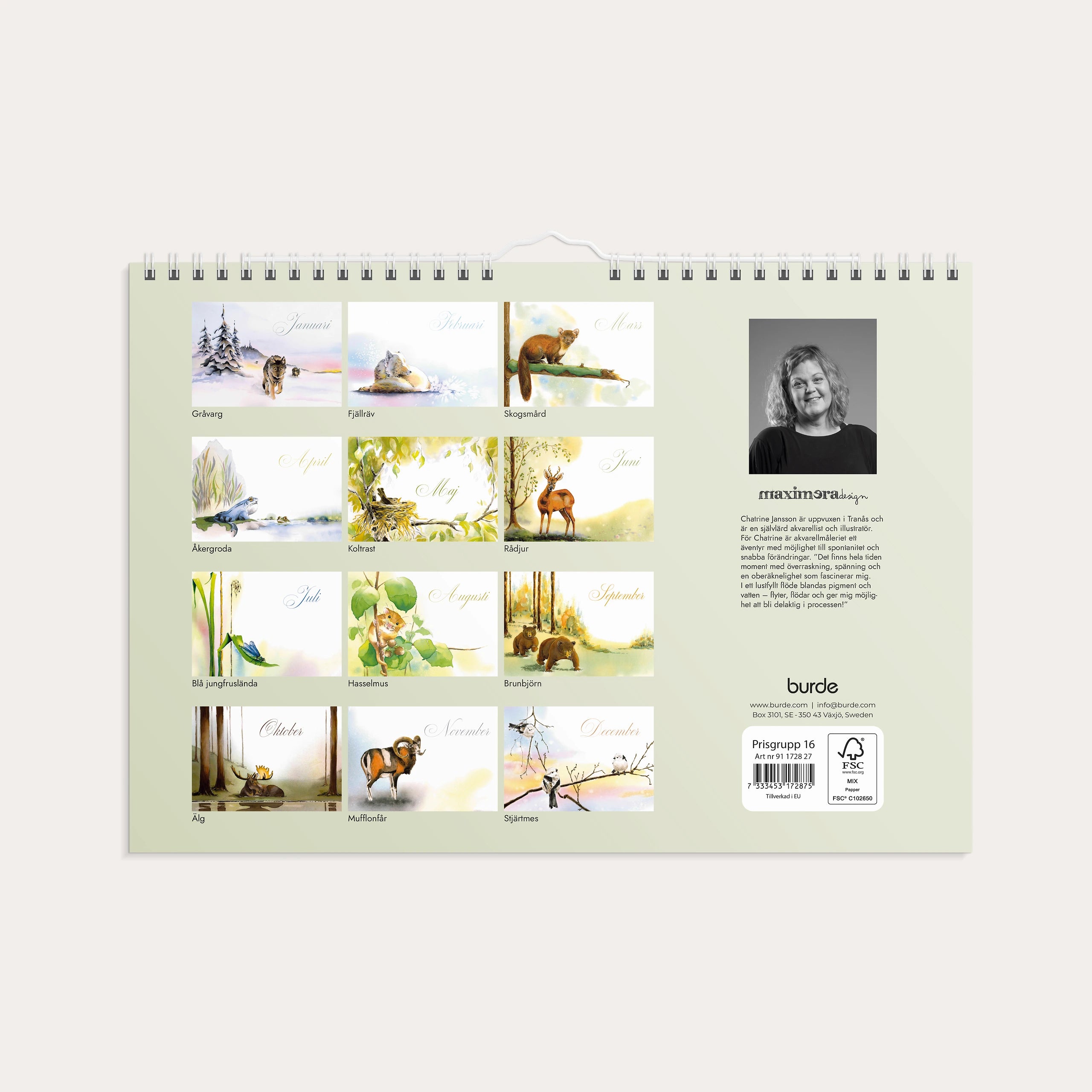 Väggkalender 2027 Naturalmanacka