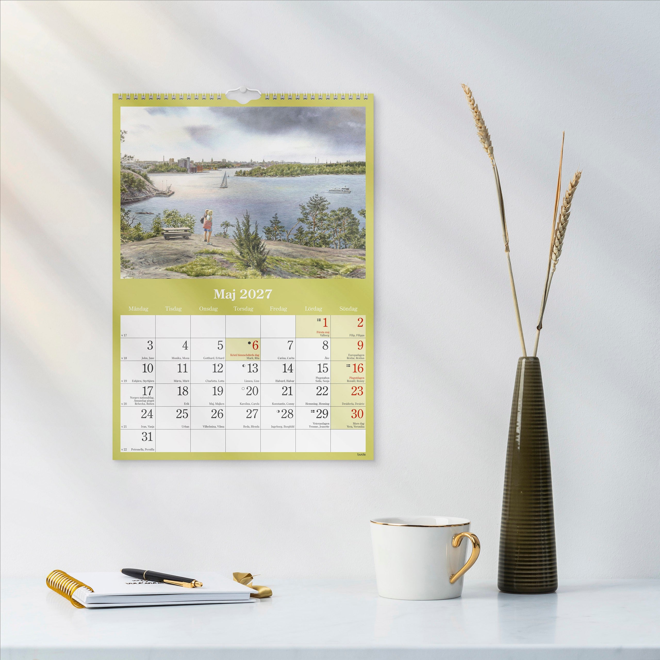 Väggkalender 2027 Klassiska Sverige
