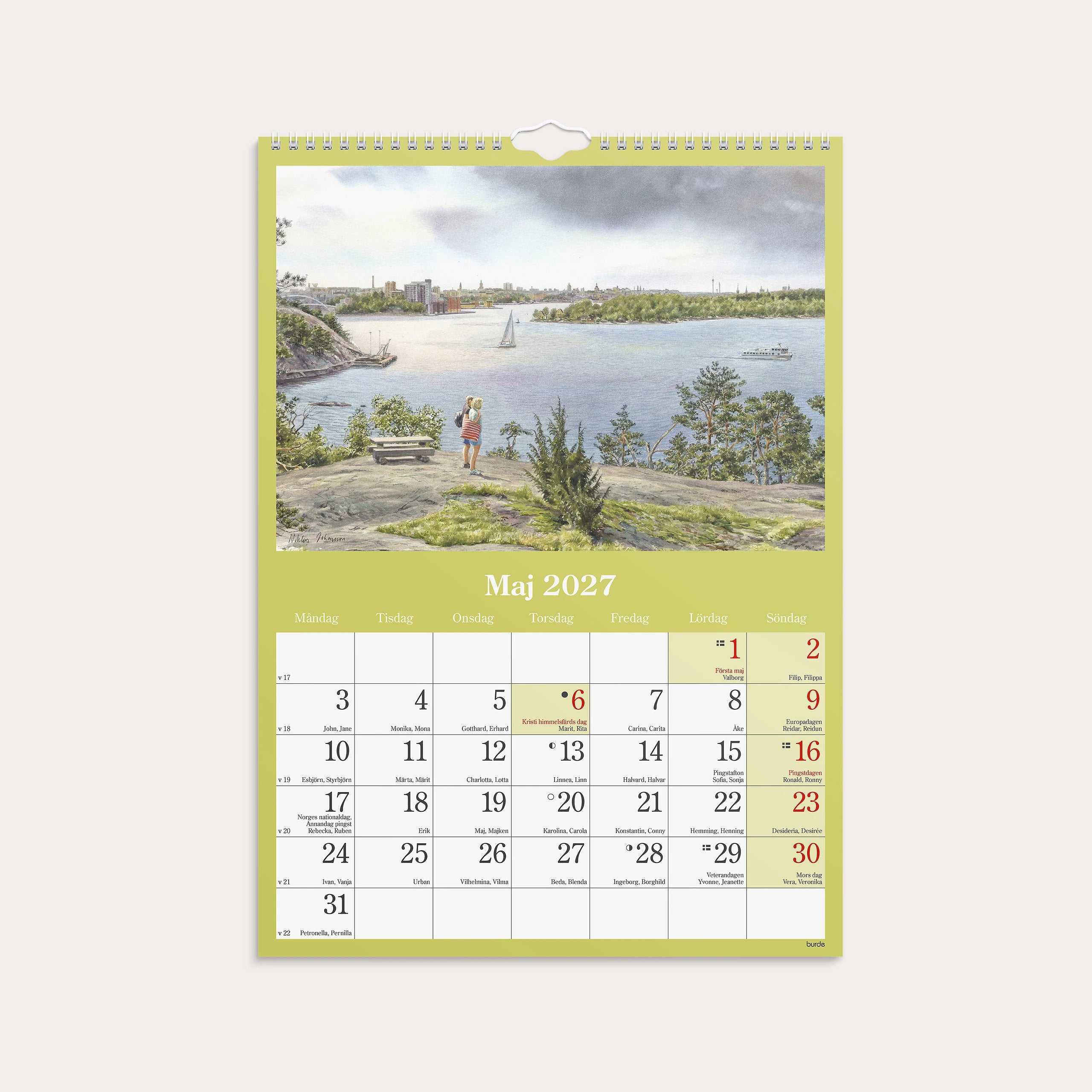 Väggkalender 2027 Klassiska Sverige