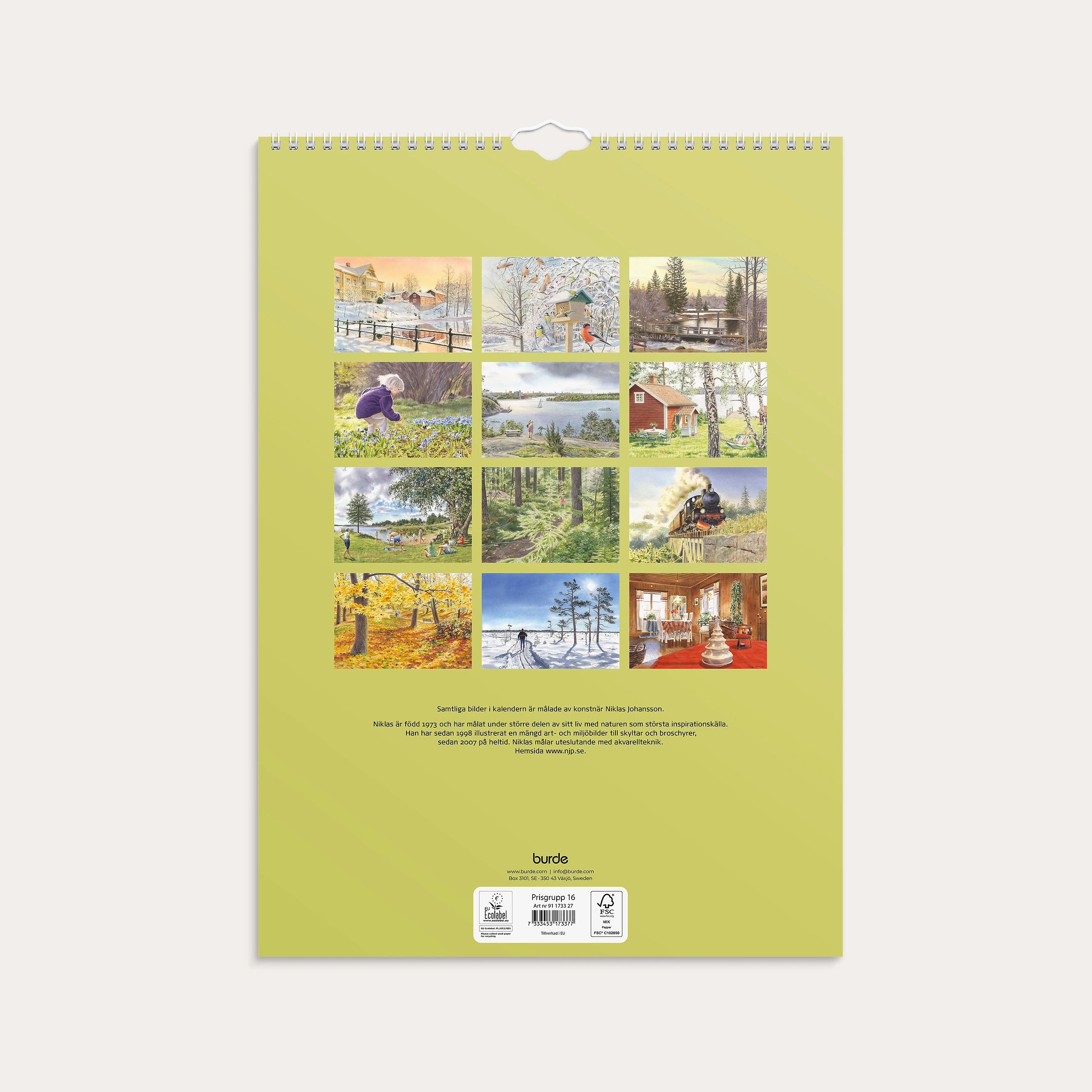 Väggkalender 2027 Klassiska Sverige
