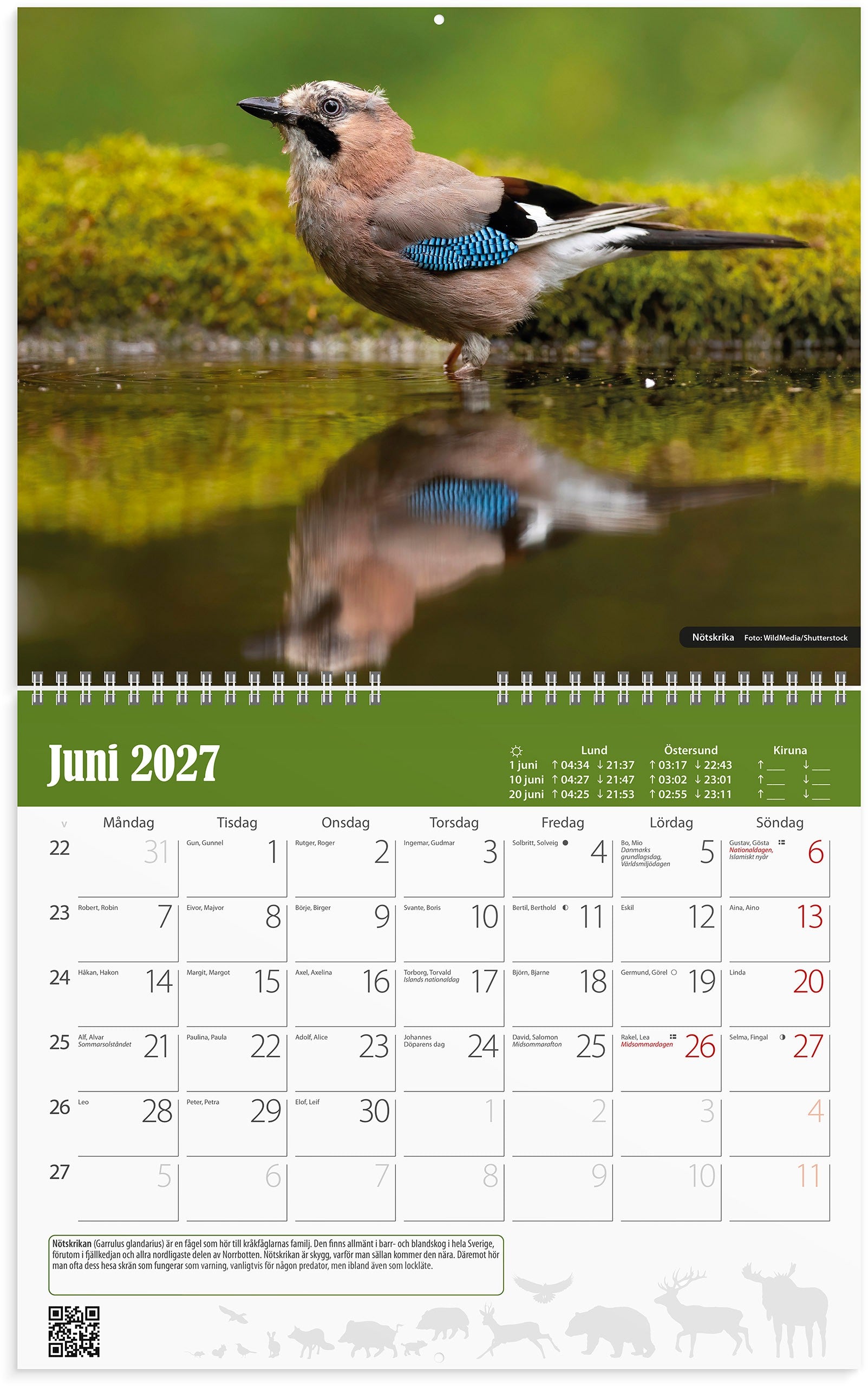 Väggkalender 2027 Jaktkalender
