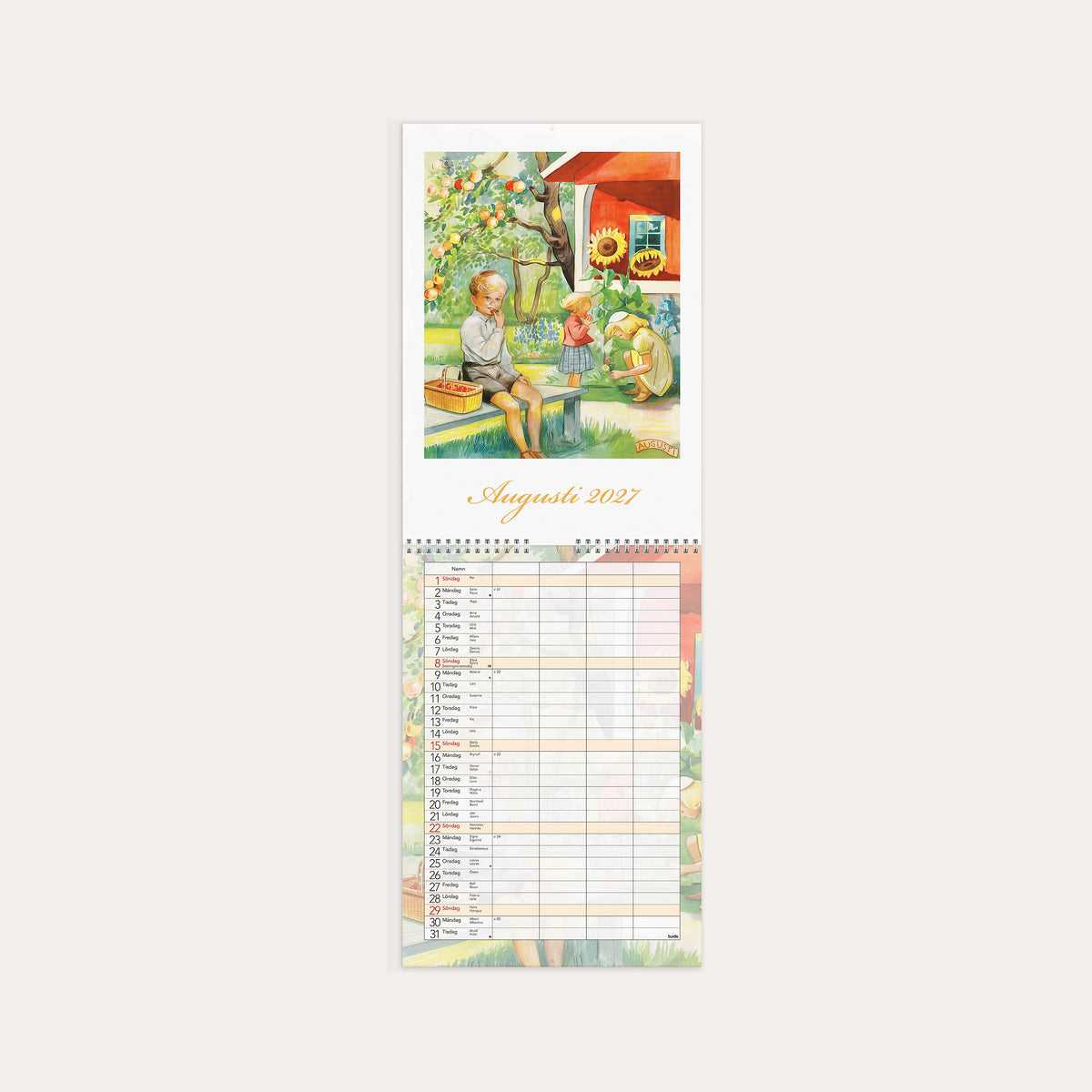 Familjekalender 2027 Kerstin Frykstrand