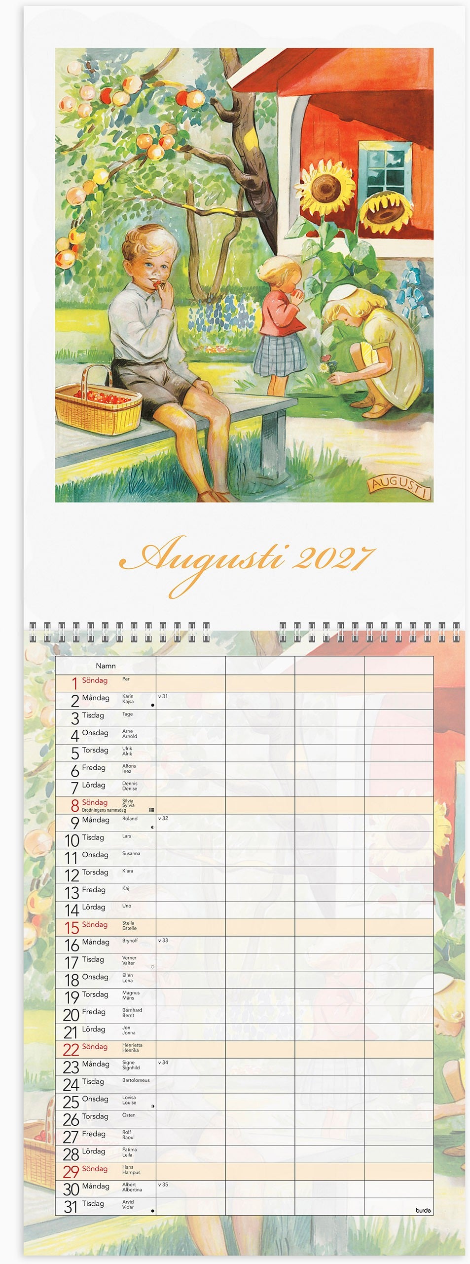 Familjekalender 2027 Kerstin Frykstrand