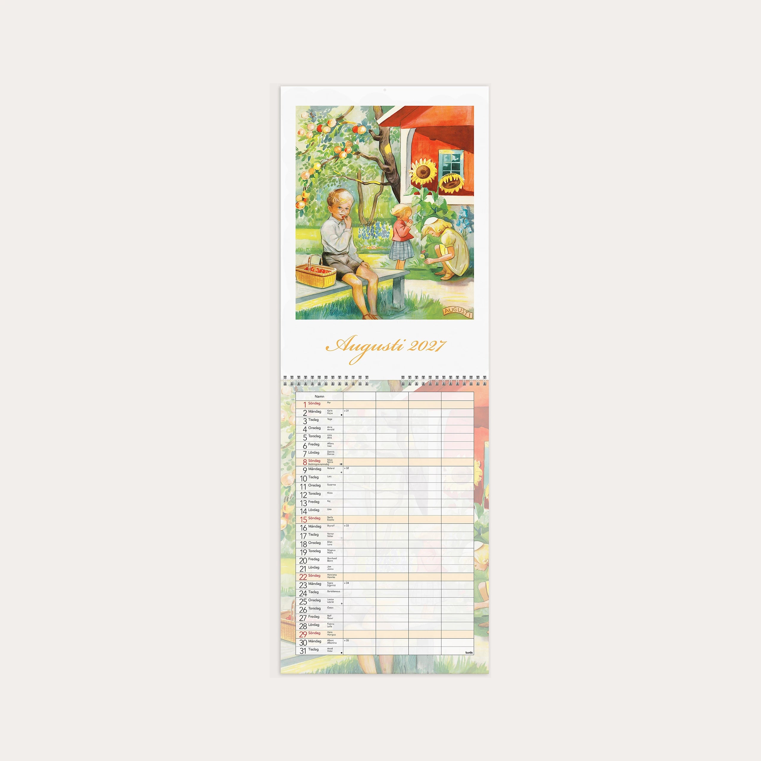 Familjekalender 2027 Kerstin Frykstrand