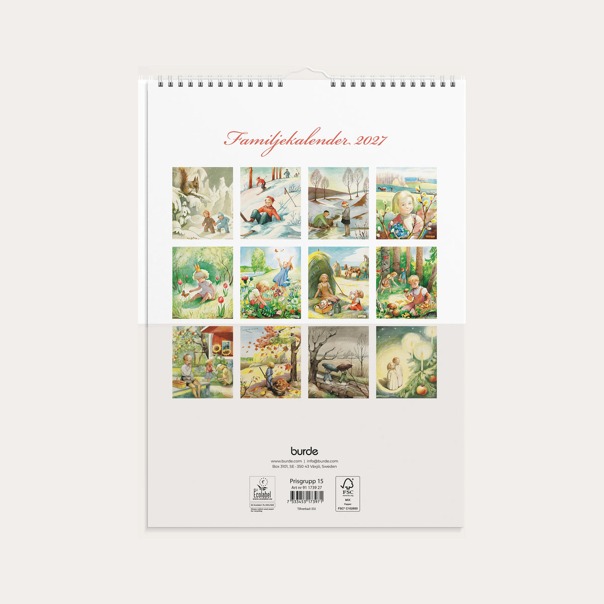 Familjekalender 2027 Kerstin Frykstrand