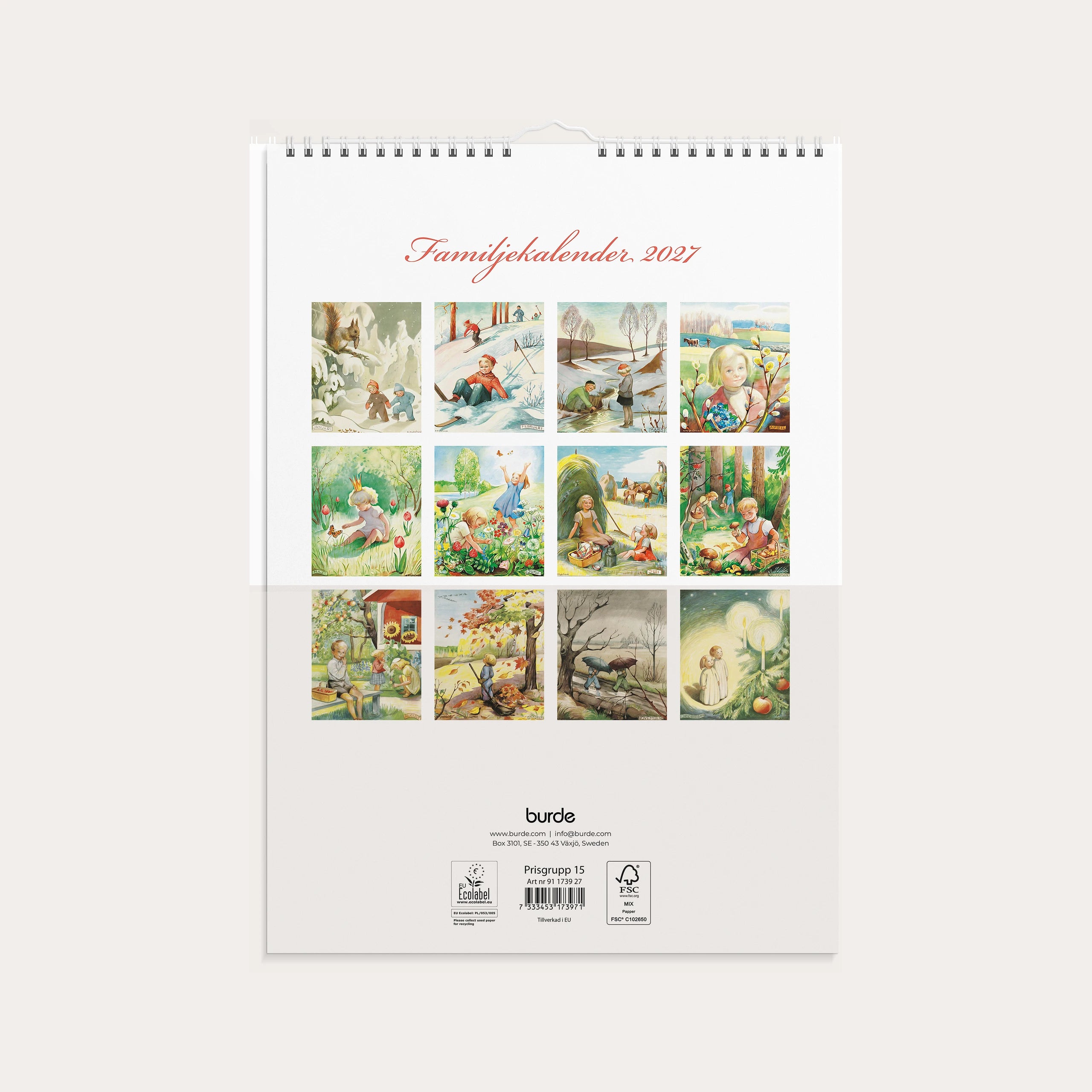 Familjekalender 2027 Kerstin Frykstrand