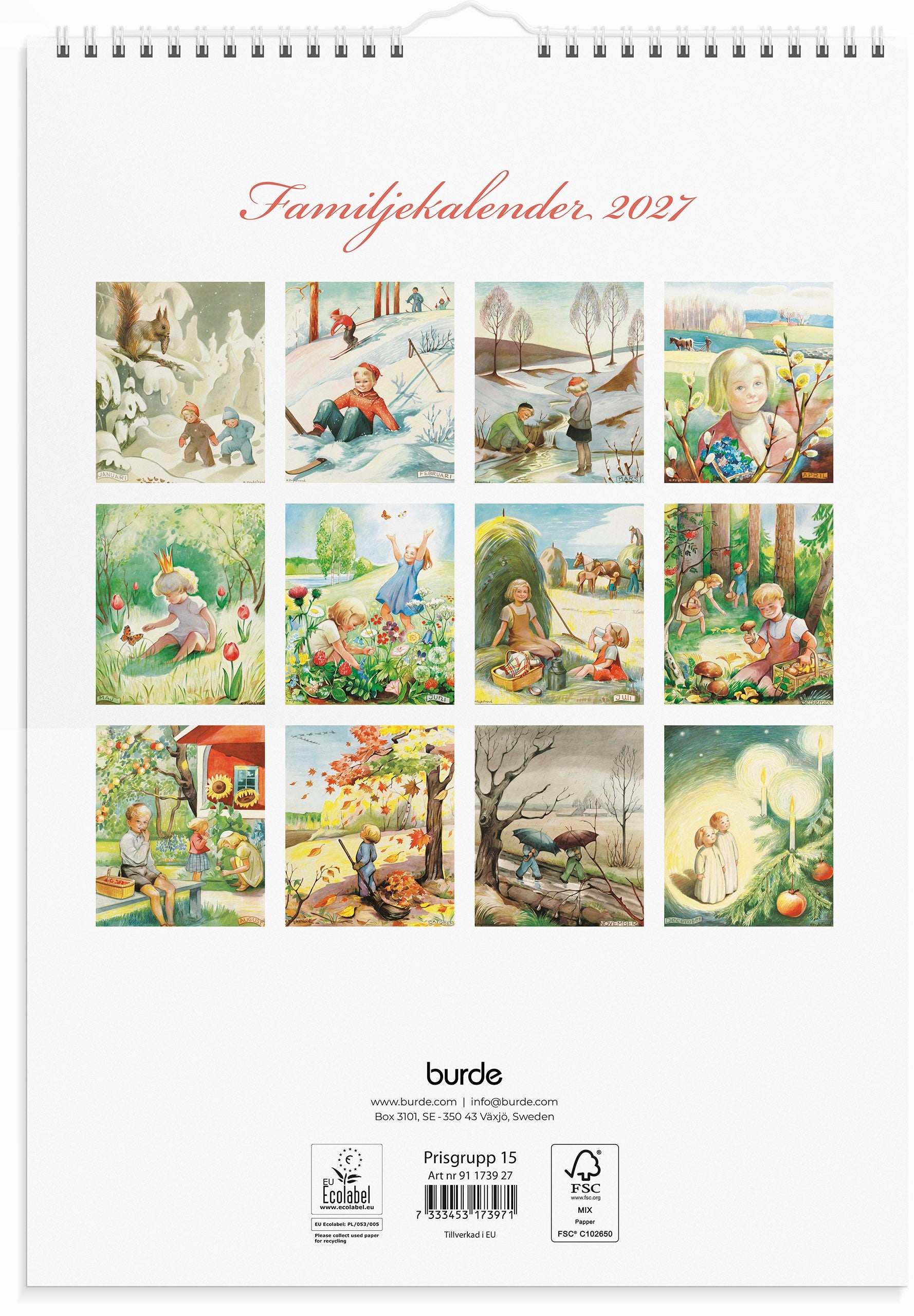 Familjekalender 2027 Kerstin Frykstrand