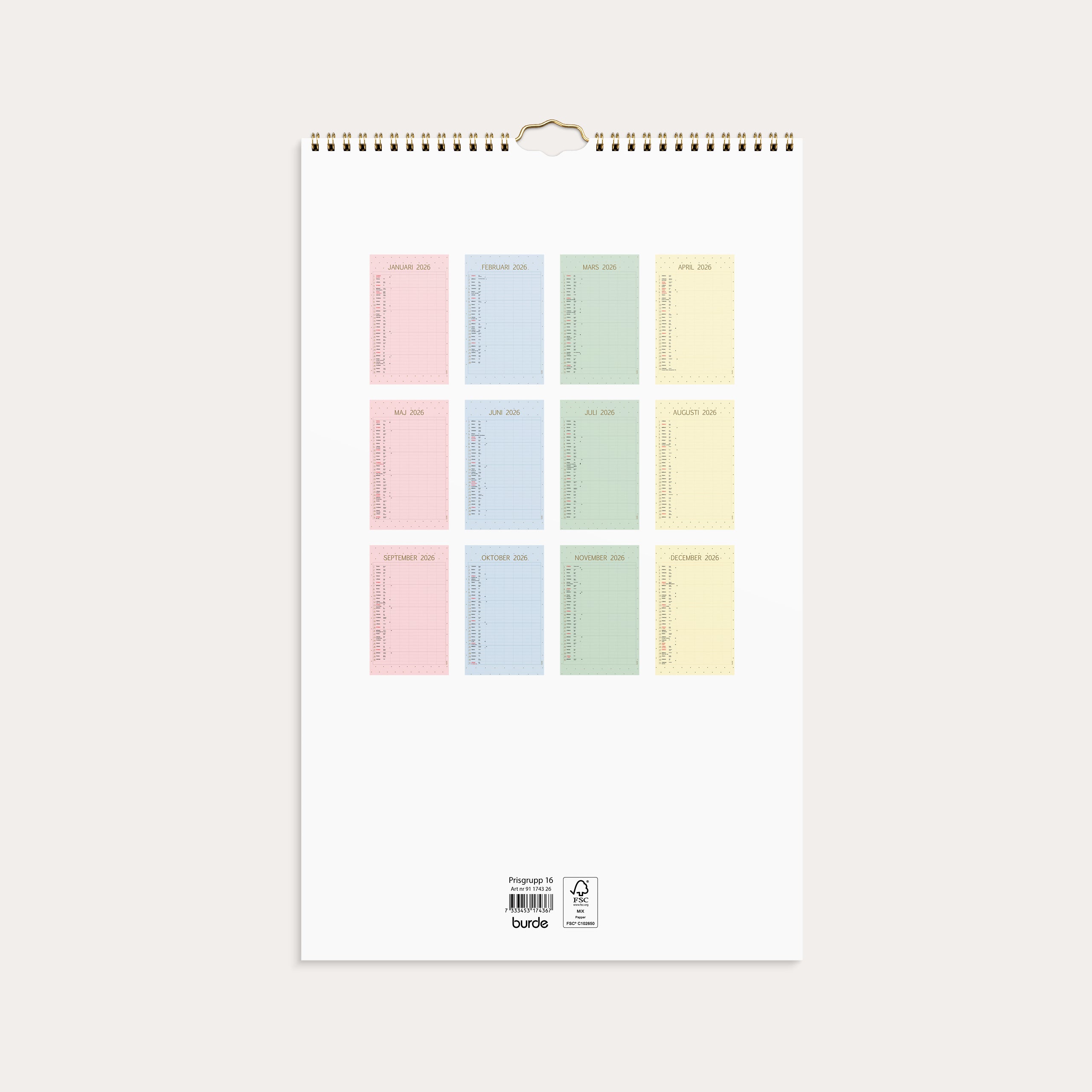 Familjekalender 2026 Color