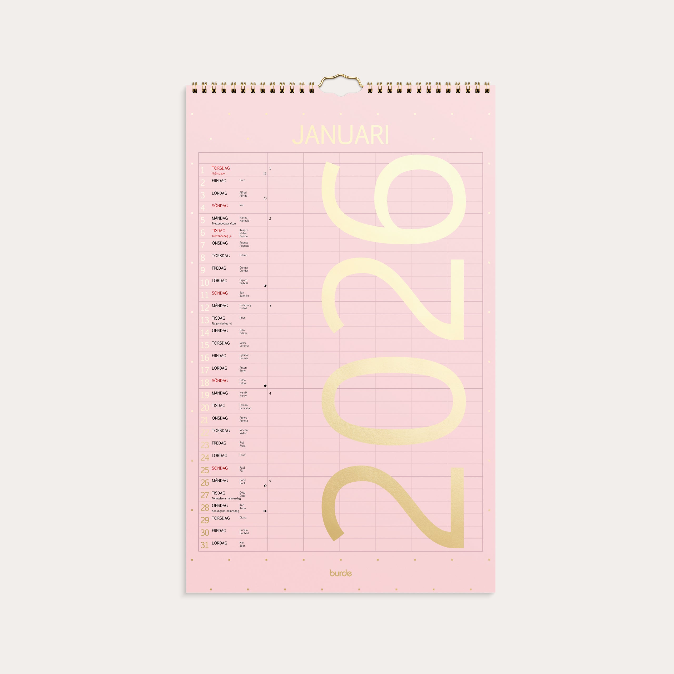 Familjekalender 2026 Color