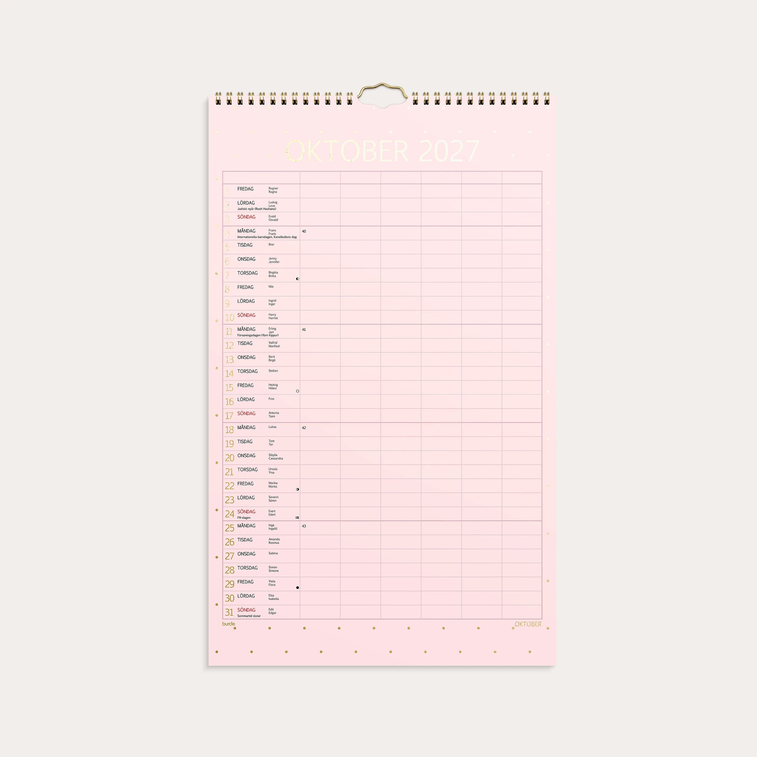 Familjekalender 2027 Color