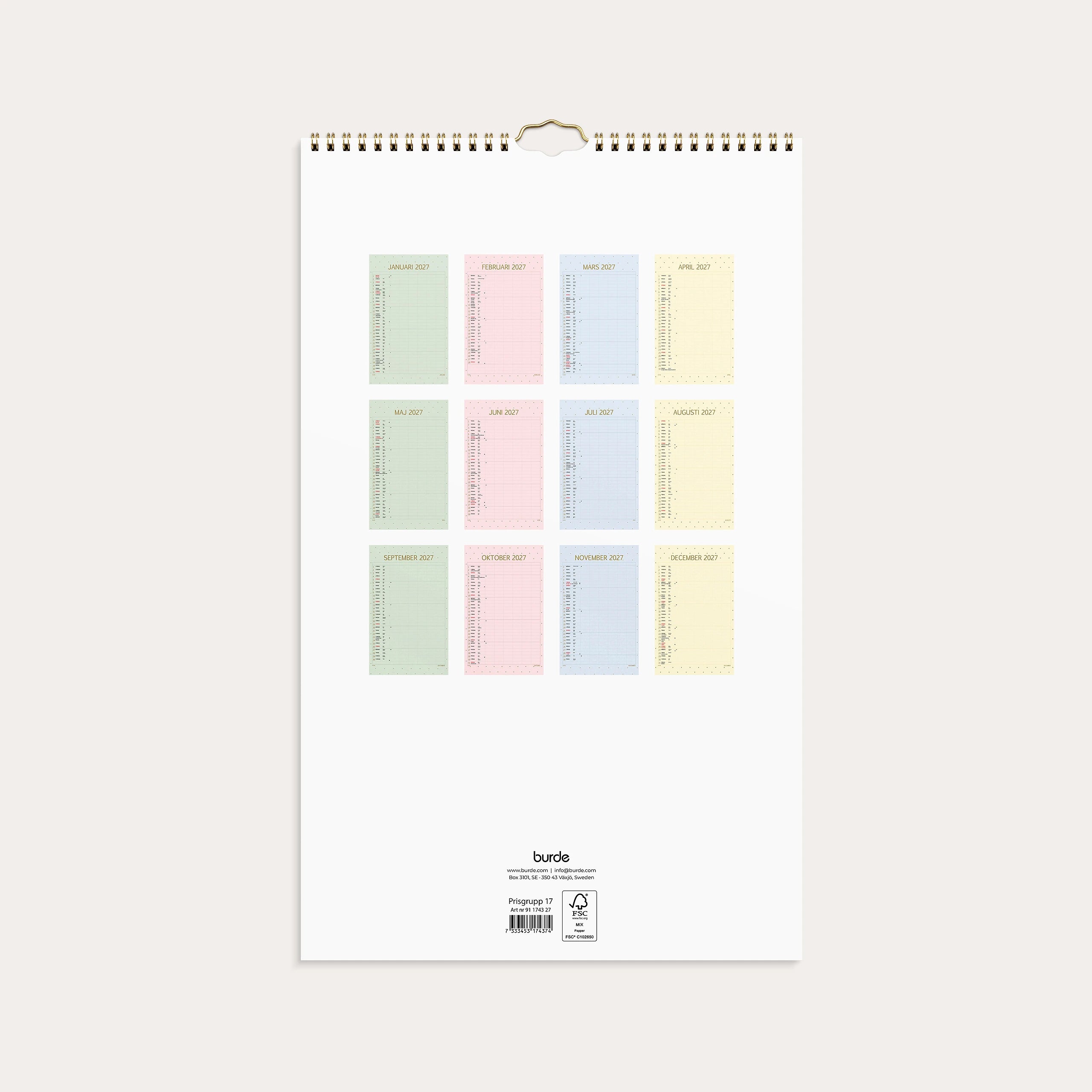 Familjekalender 2027 Color