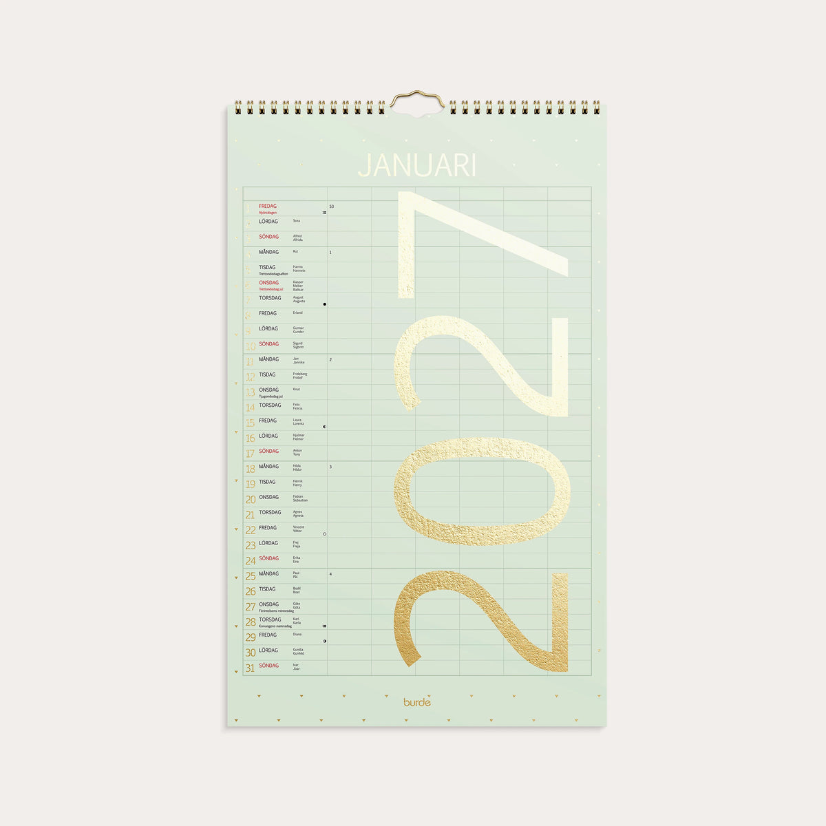 Familjekalender 2027 Color