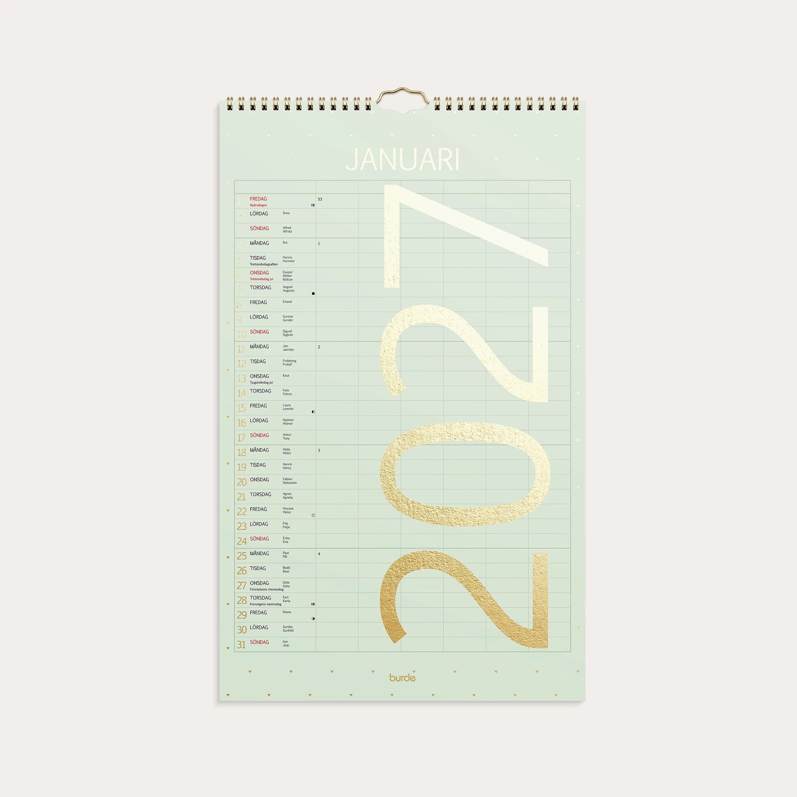 Familjekalender 2027 Color