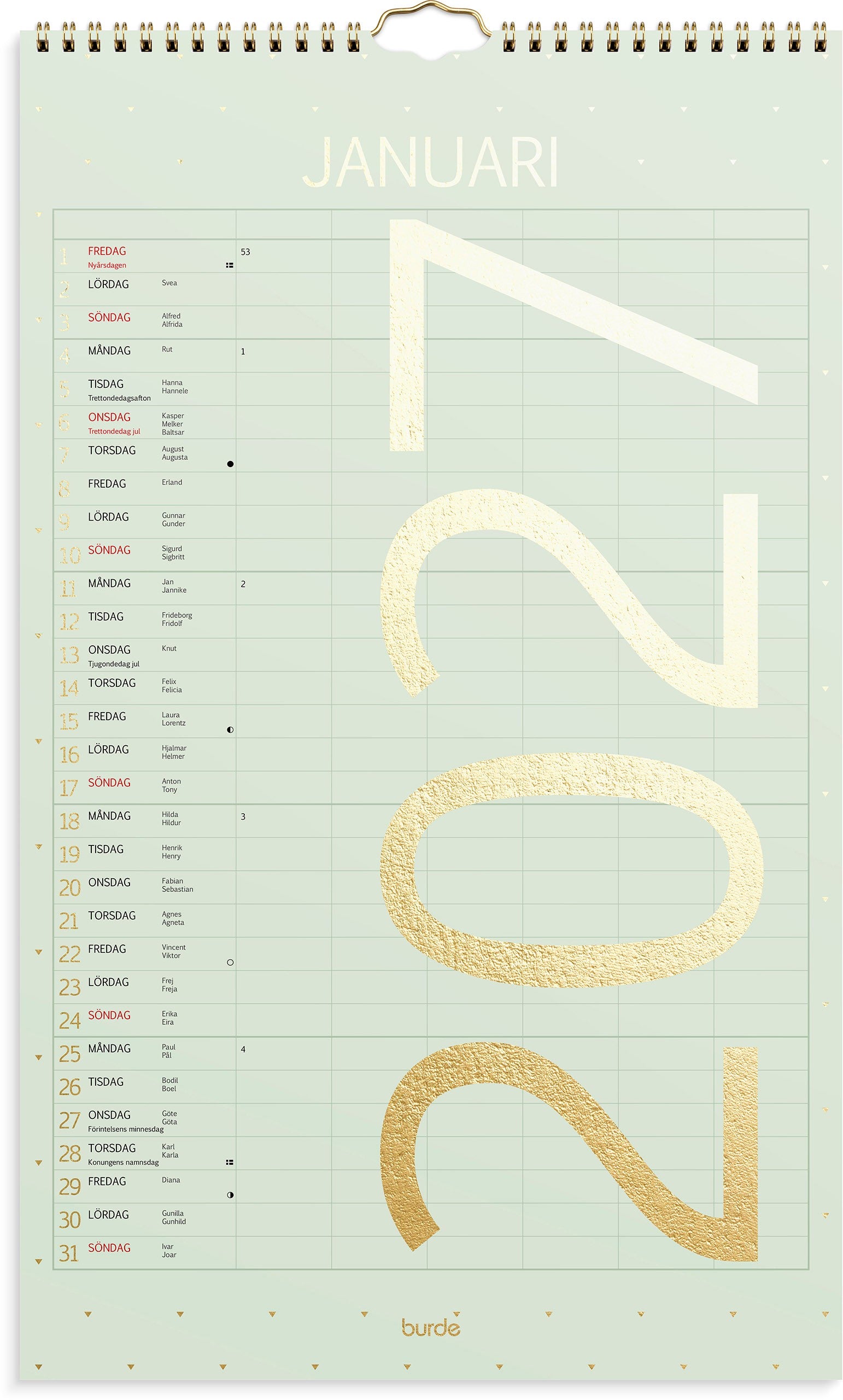 Familjekalender 2027 Color