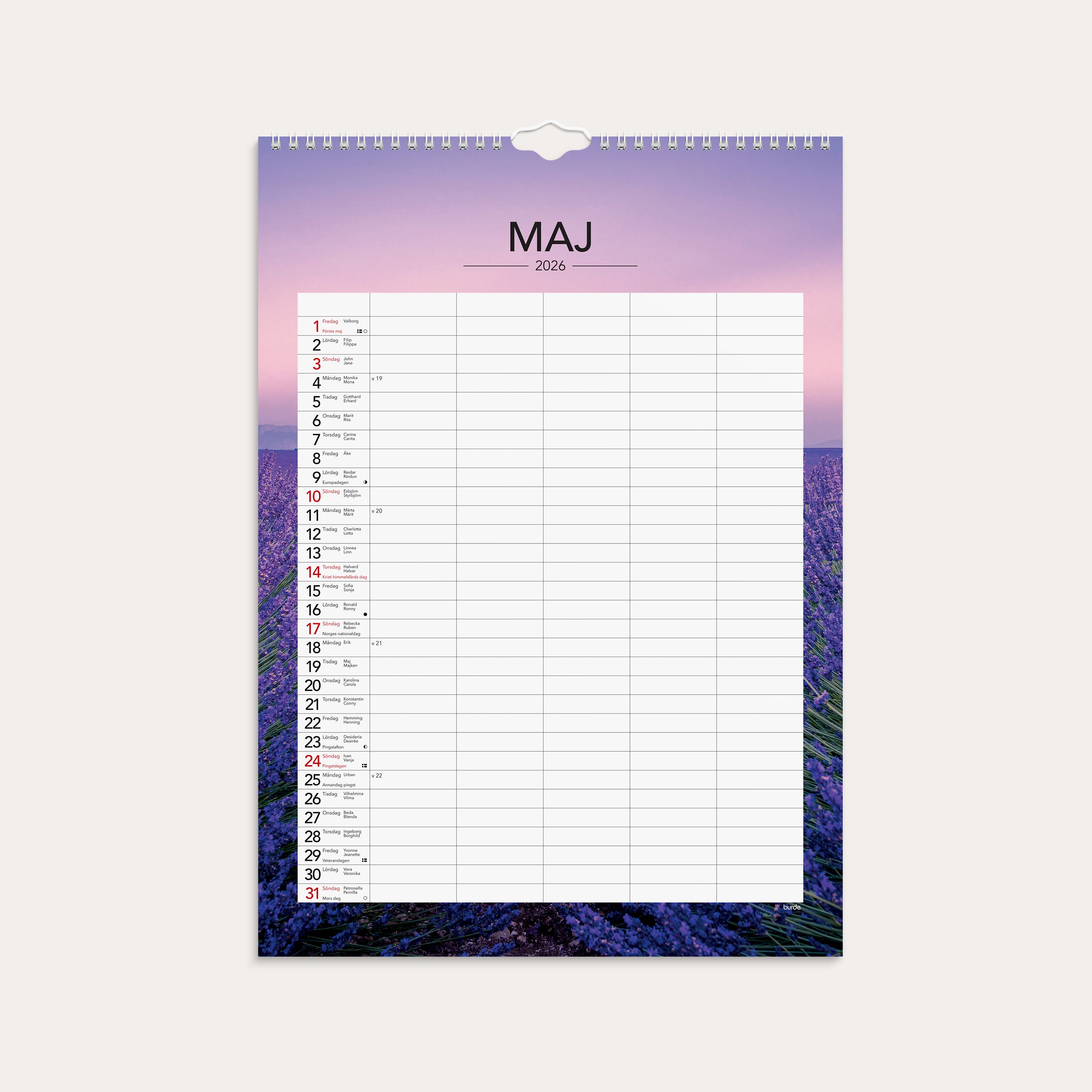 Familjekalender 2026 Seasons