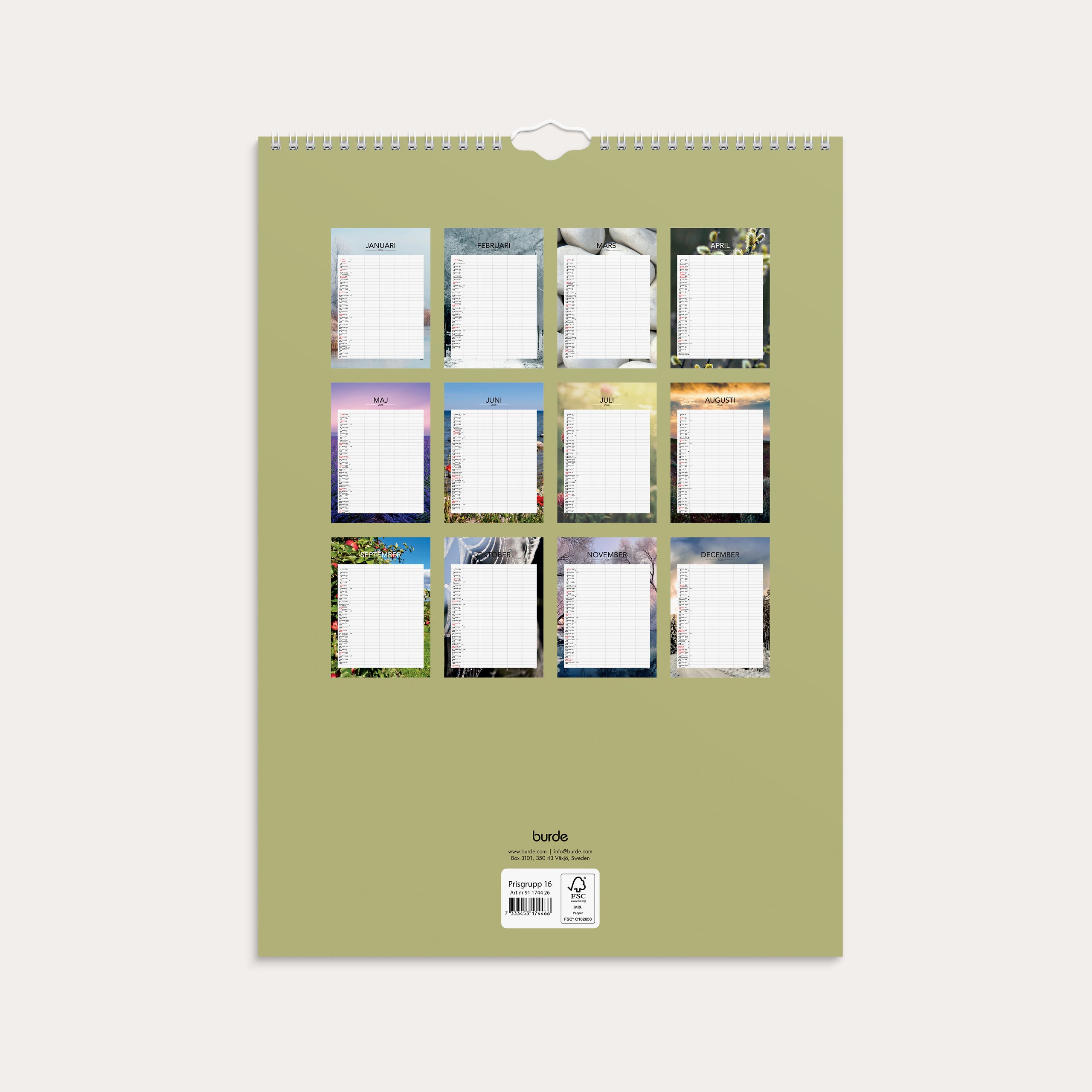 Familjekalender 2026 Seasons