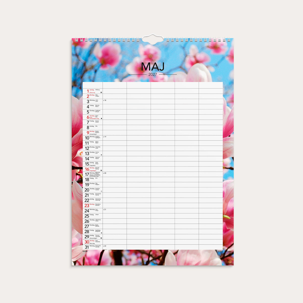 Familjekalender 2027 Seasons