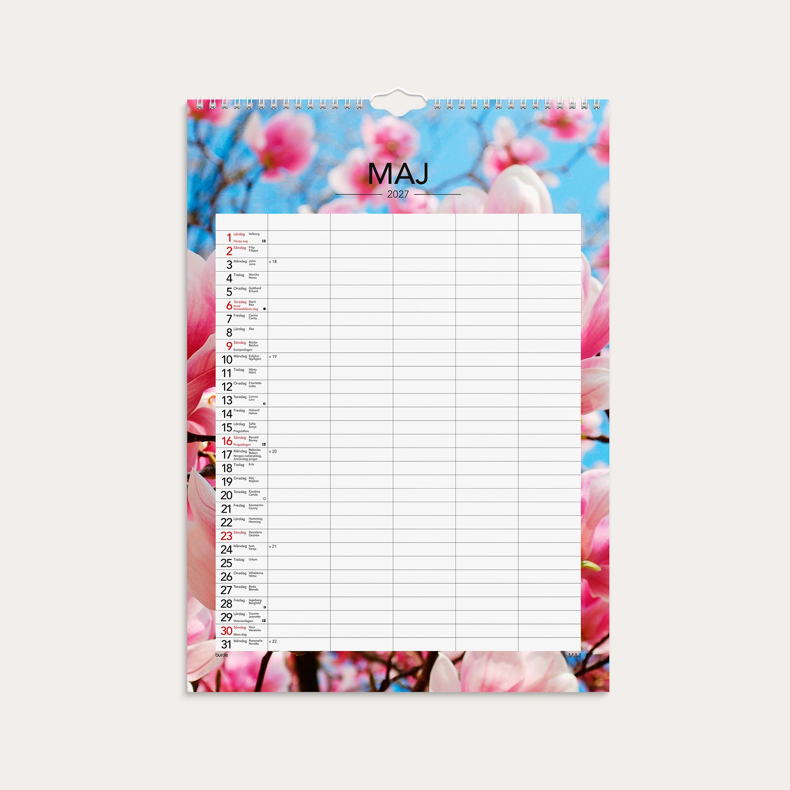 Familjekalender 2027 Seasons