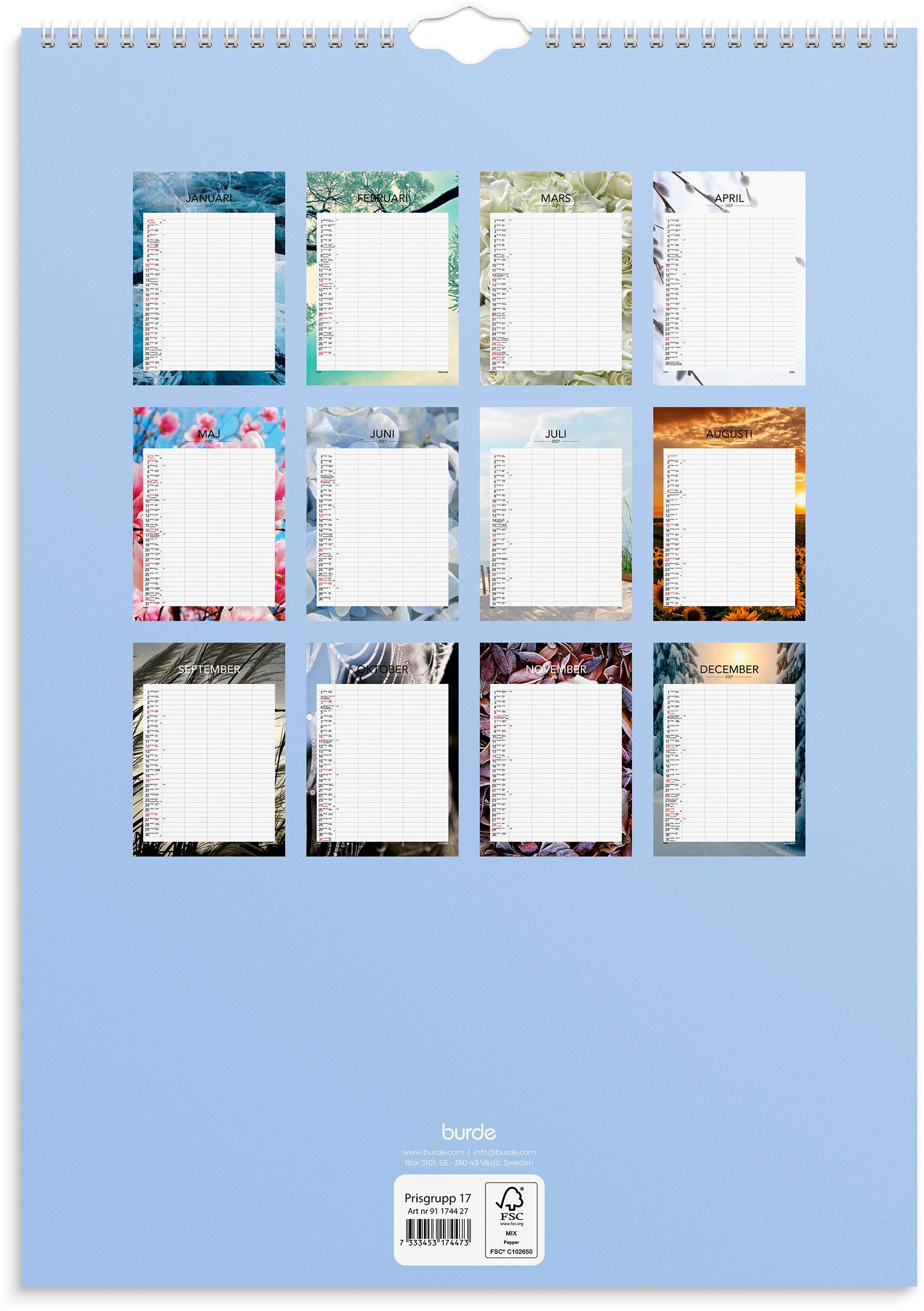 Familjekalender 2027 Seasons