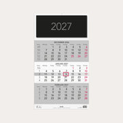 Väggkalender 2027 Triplaner Elegant