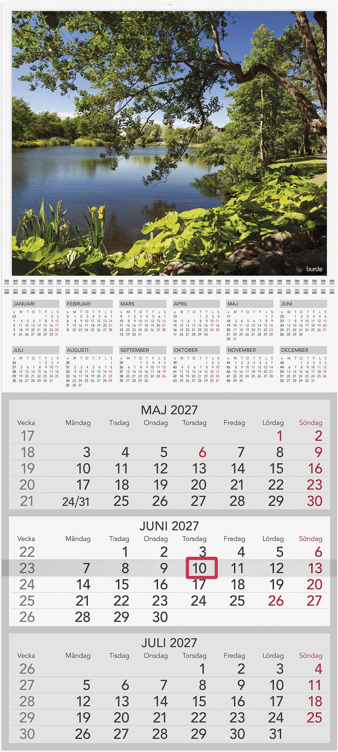 Väggkalender 2027 Trebello