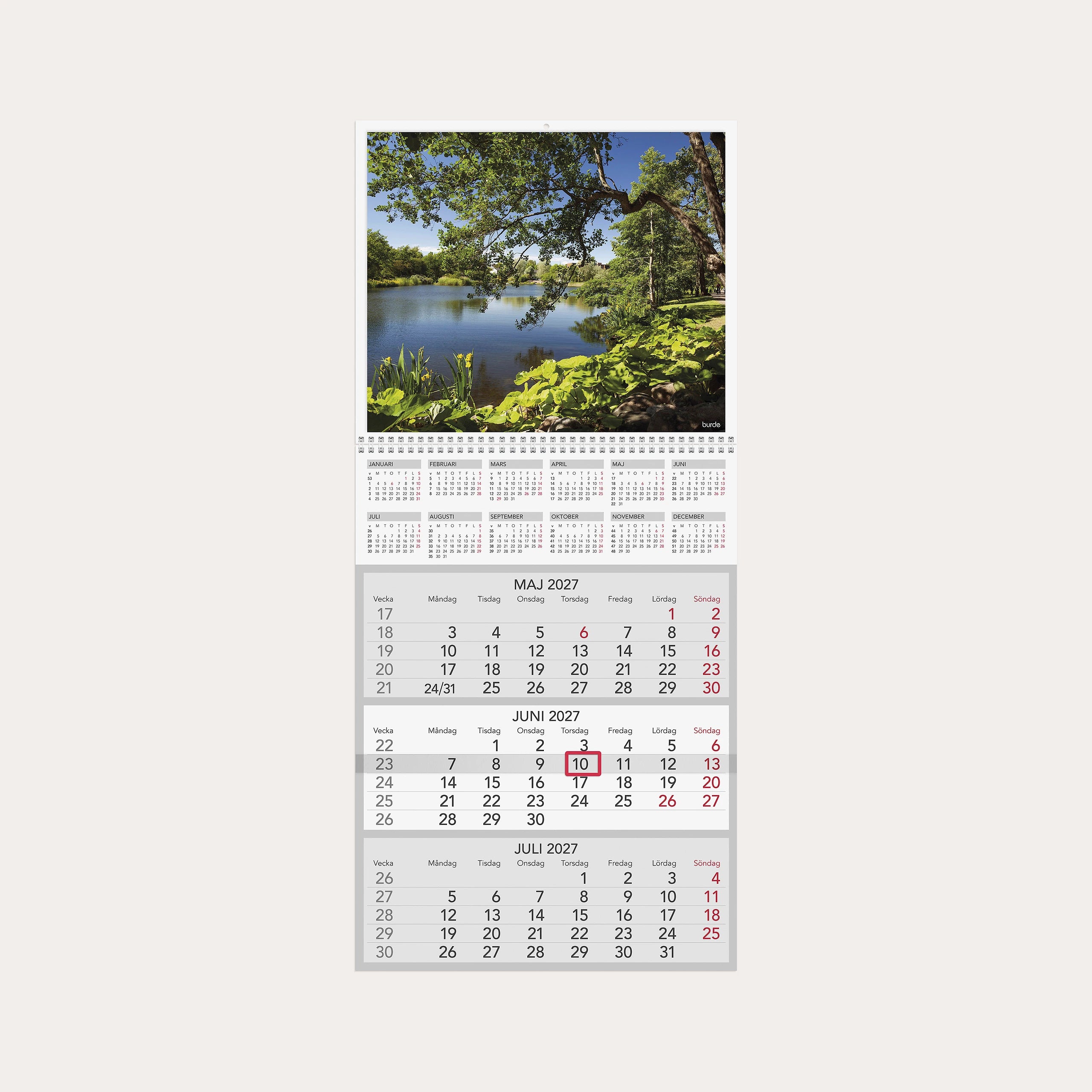 Väggkalender 2027 Trebello