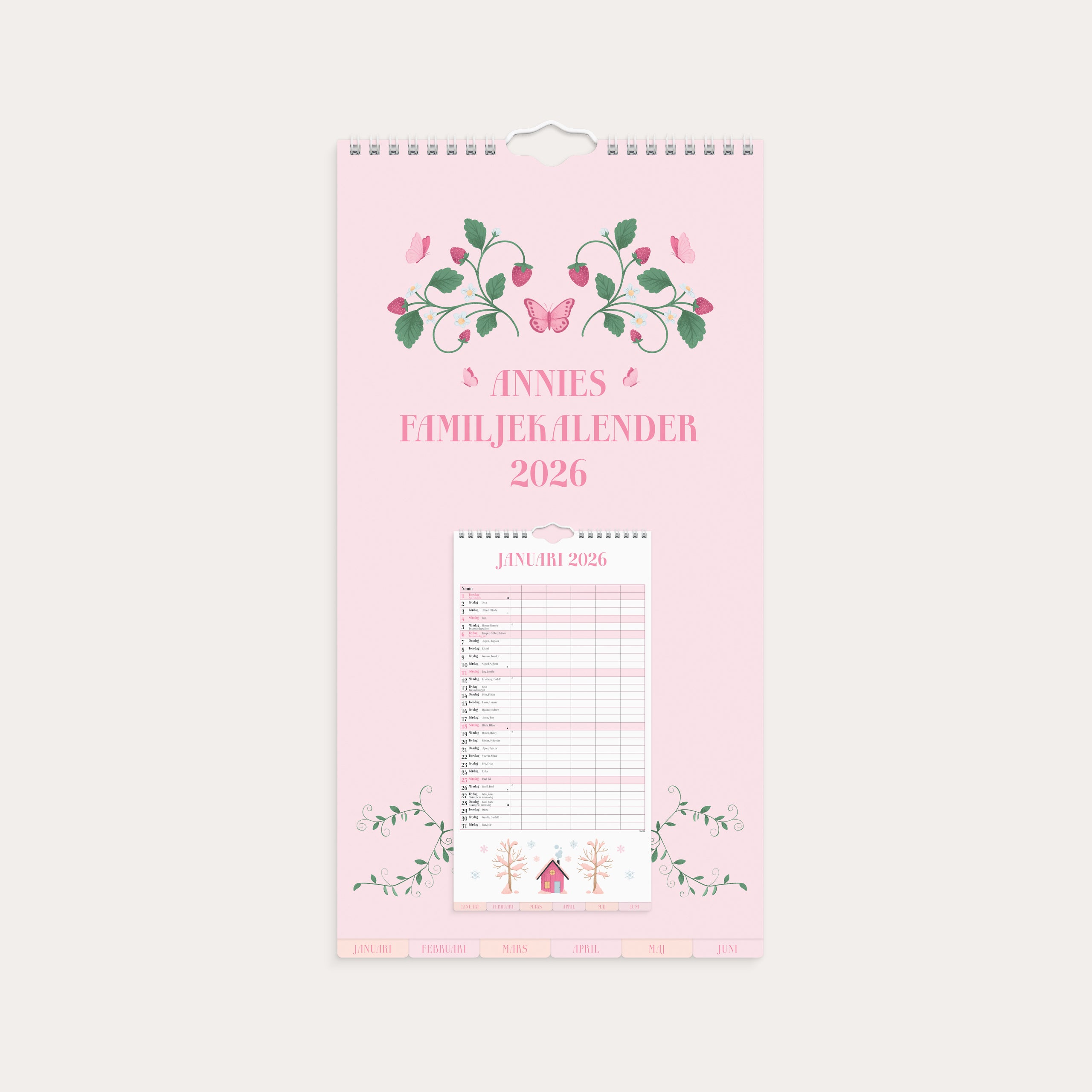 Familjekalender 2026 Annies familj