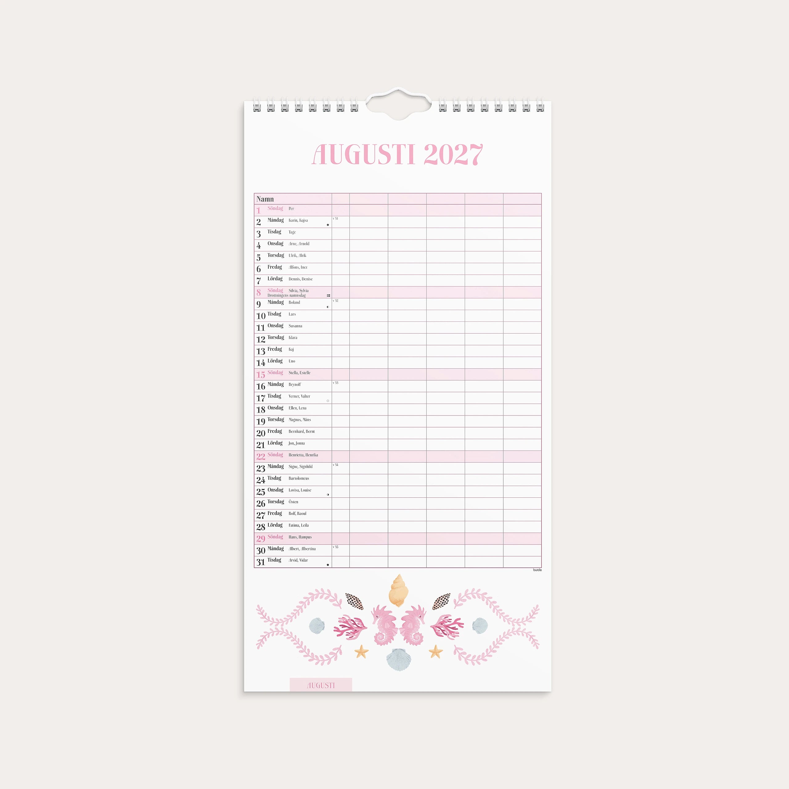 Annies Familjekalender 2027