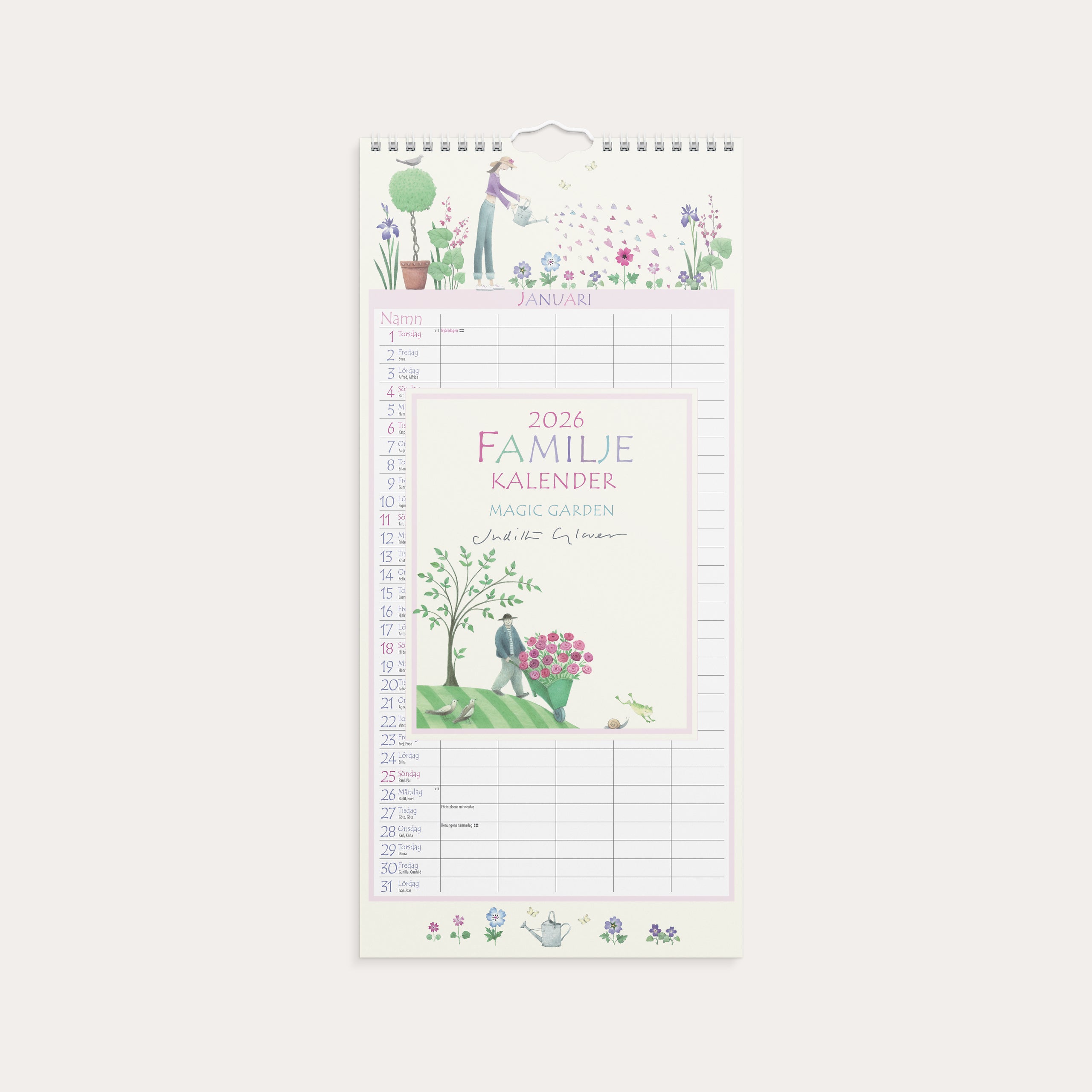 Familjekalender 2026 Magic Garden