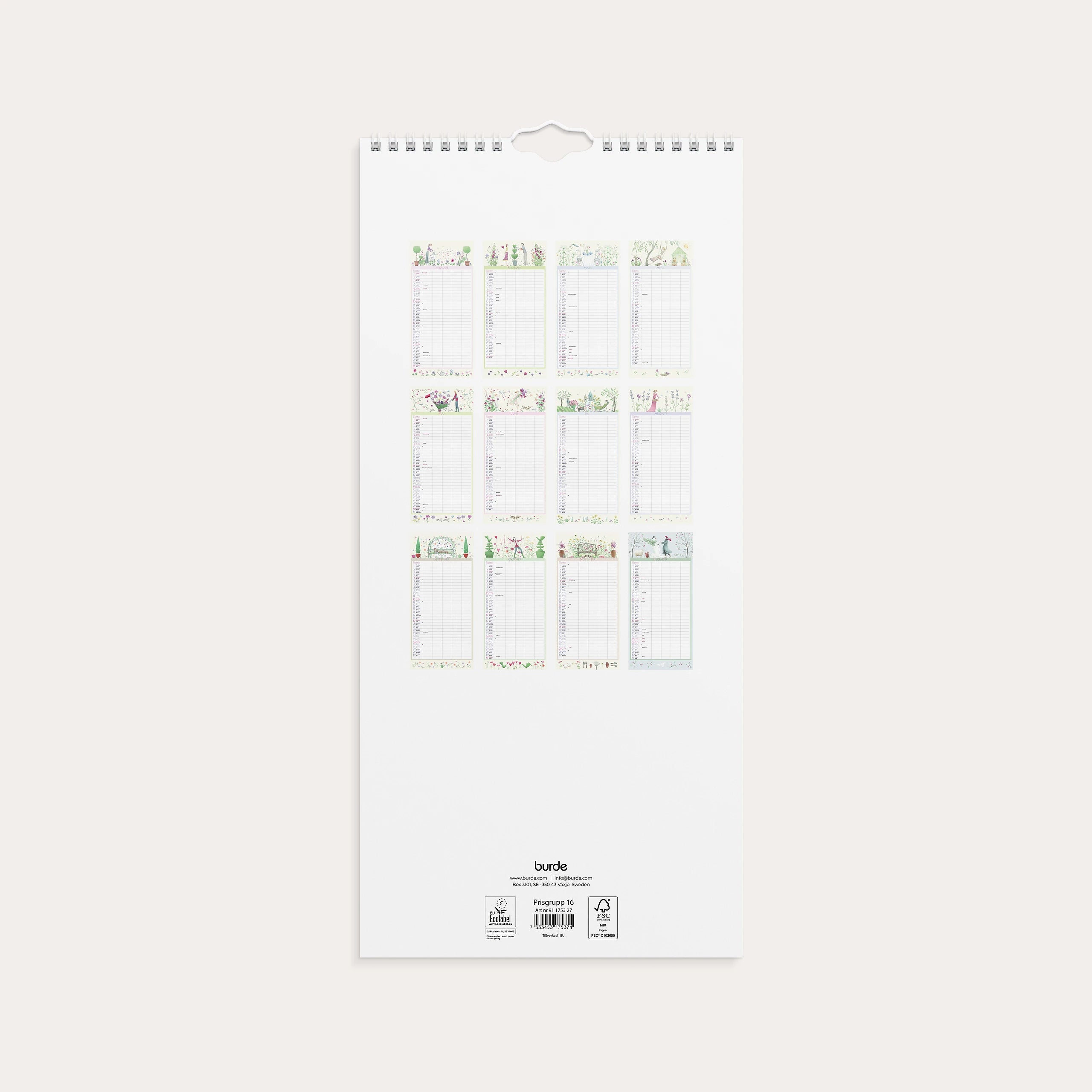 Familjekalender 2027 Magic Garden