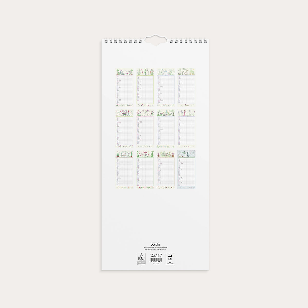 Familjekalender 2027 Magic Garden