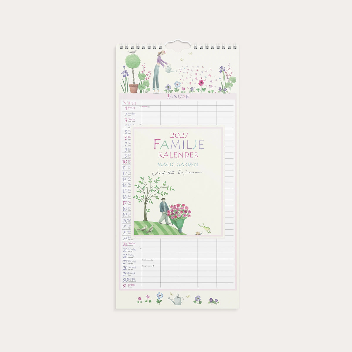 Familjekalender 2027 Magic Garden